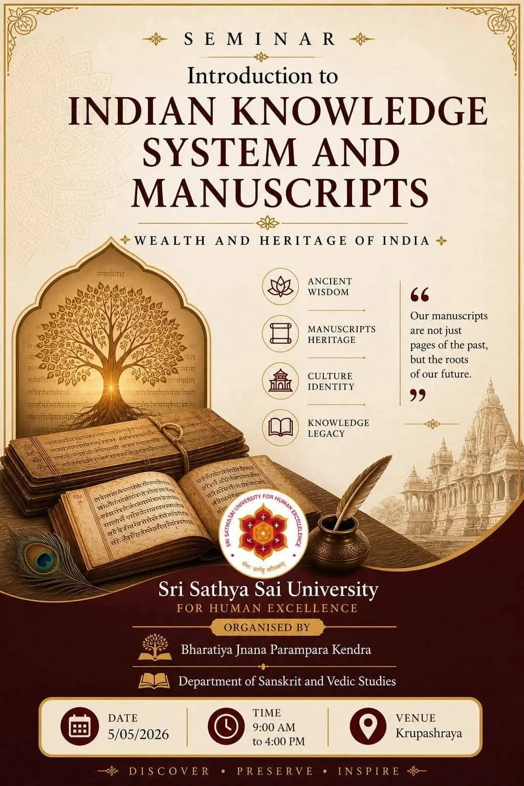 Seminar on Introduction to Indian Knowledge System and Manuscripts