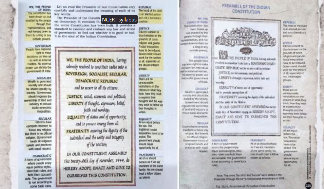NCERT’s Class 7 Textbook Uses the Old Preamble Without Telling Students Why
