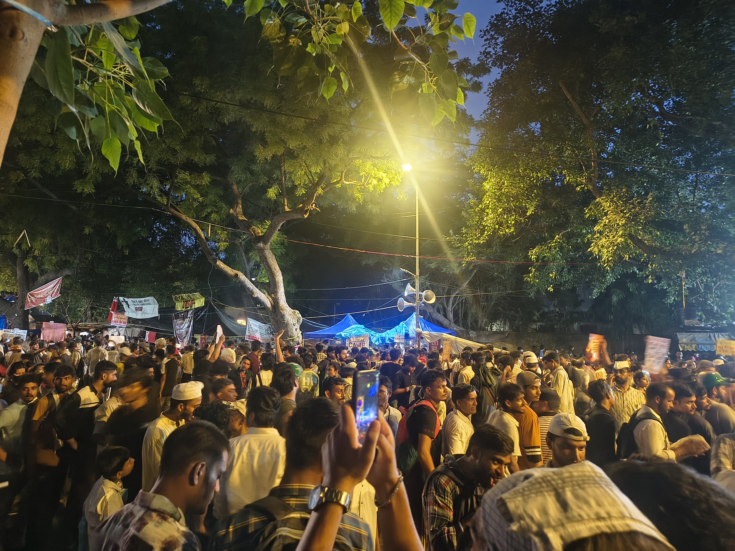 Protest site at Jantar Mantar, 24 July 2026. Images courtesy IAFN volunteer