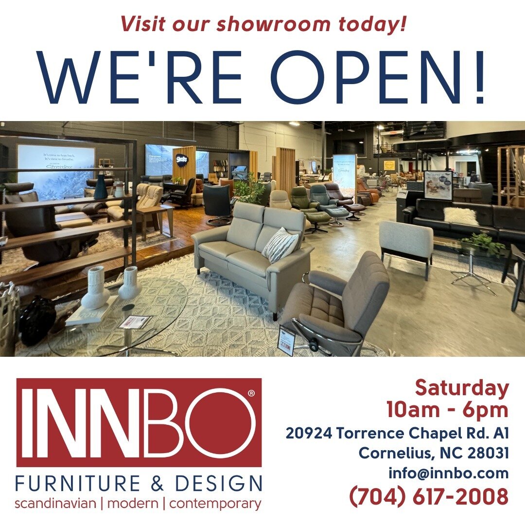 Happy Saturday from Innbo! We'd love to see you here in our showroom&mdash; we're open until 6pm!