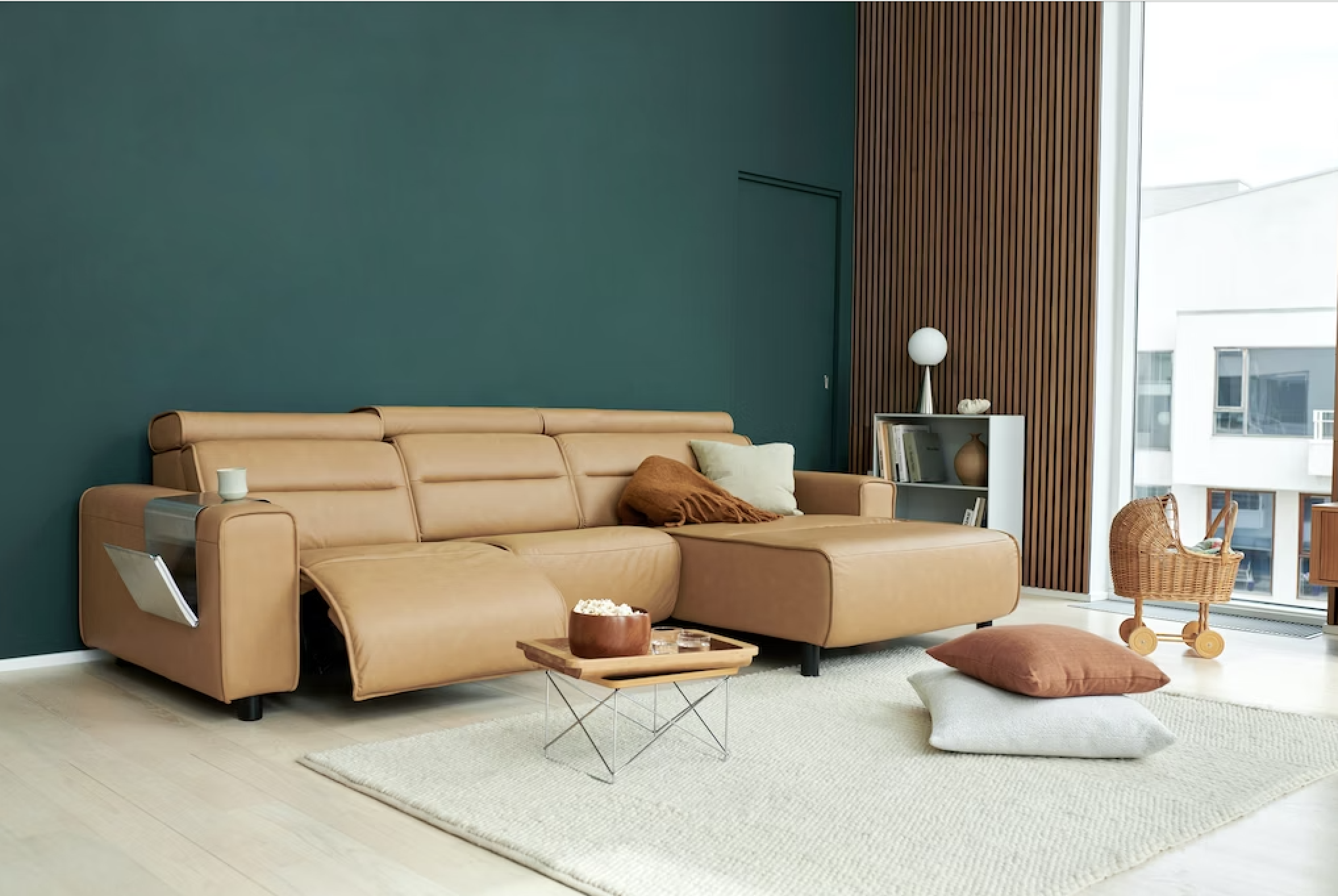 Paloma Almond / Wide Arm / Wood Leg / Wide Chaise / Arm Table