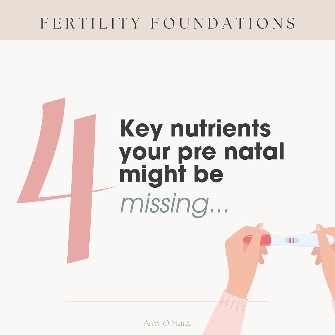 Did you know that some pre natal supplements are basic lacking in important nutrients and/or that you may need benefit from a more &ldquo;targeted&rdquo; supplement protocol if you are over 35 / dealing with potential poor egg or sperm quality! Let&r