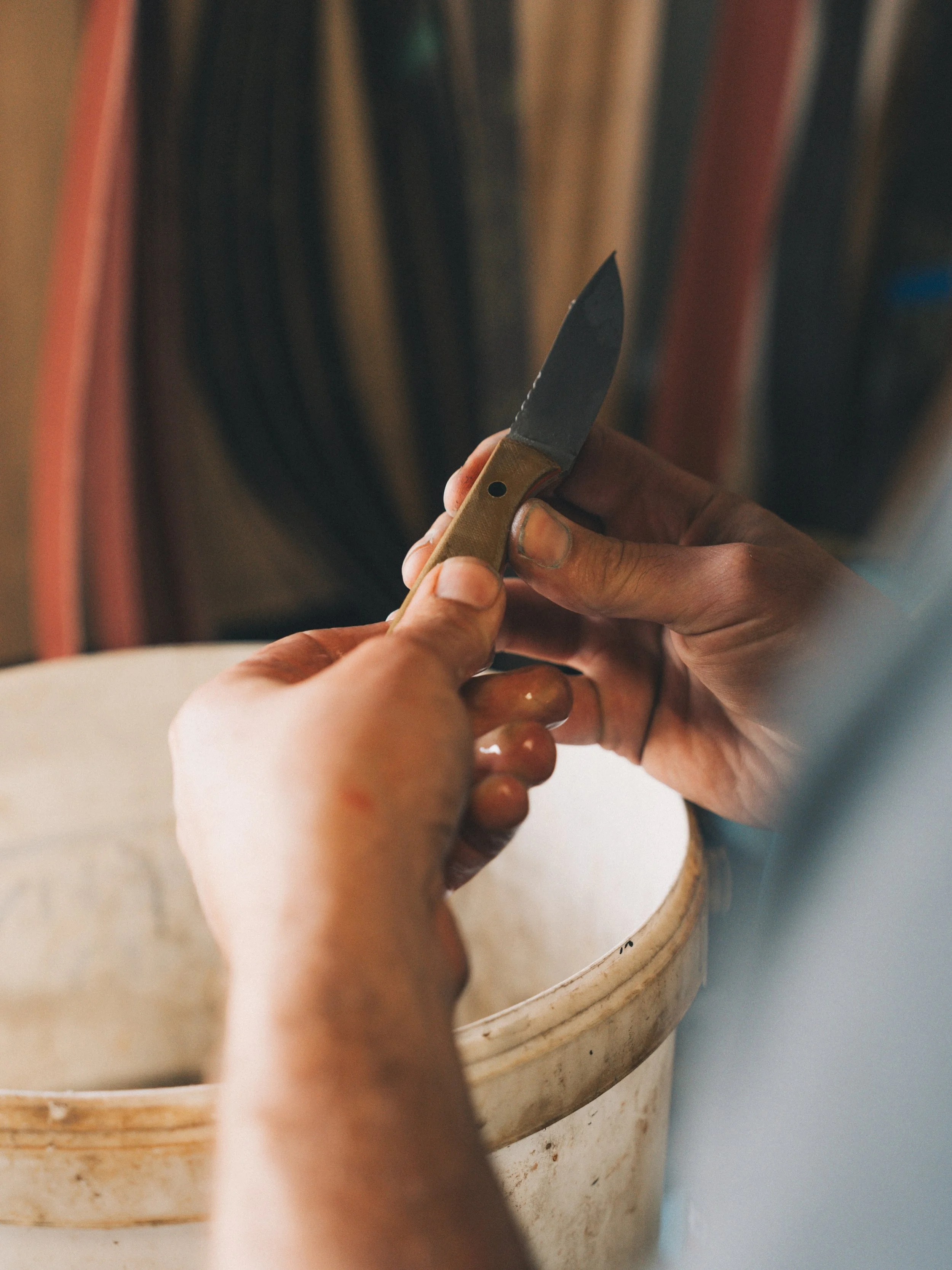 There&rsquo;s a human element to everything we make at Rushbrooke.

As we grow, we&rsquo;ll invest in better machinery, better processes and better ways of making things. But there will always be skilled hands behind every knife that leaves our works