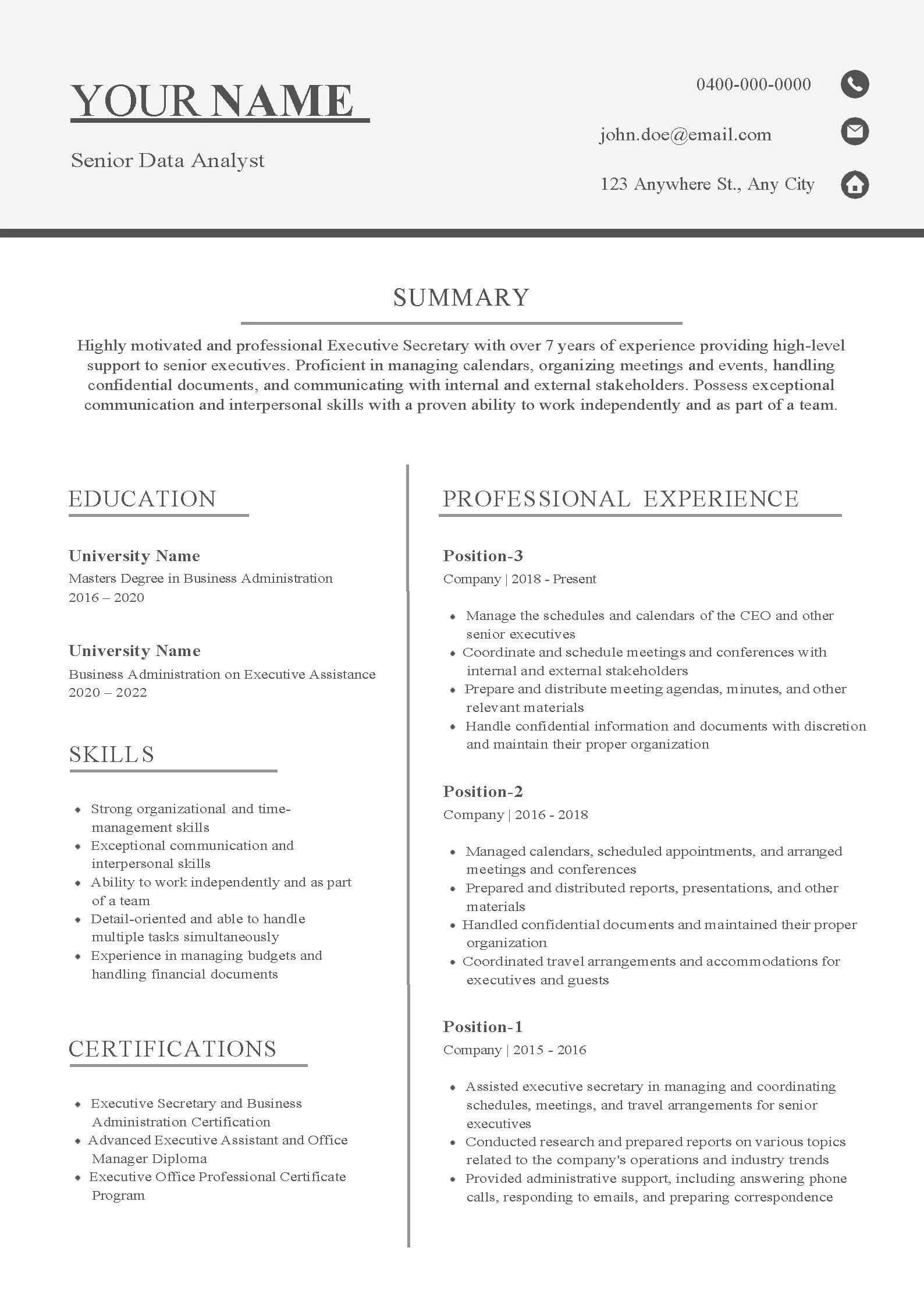 resume template Recruitment Agency In Sydney Australia