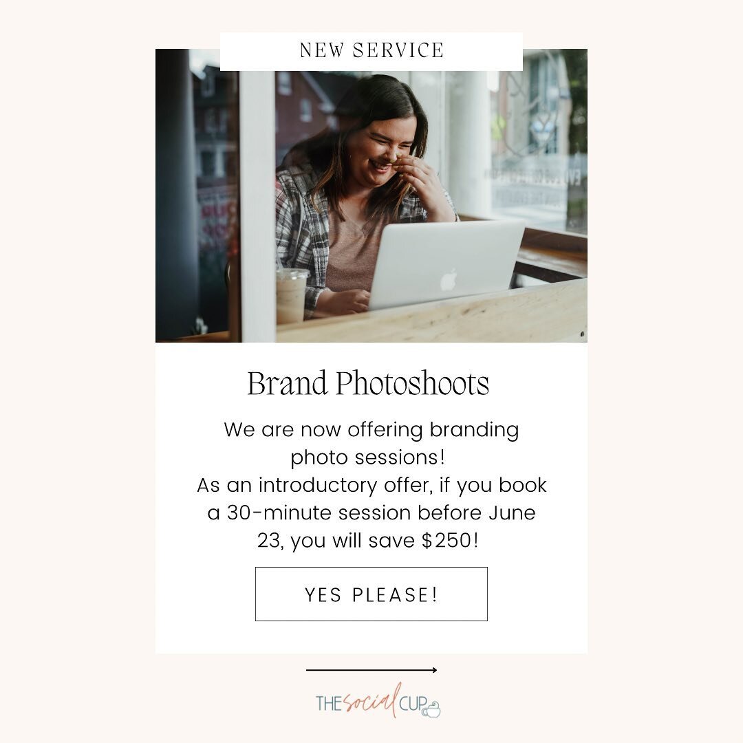 Special announcement!! 

We are having a special for the month of June. To officially kick off our branding photography service we are offering a $250 discount on a 30 minute session if you book a session before June 23! 

Click the link in our bio t