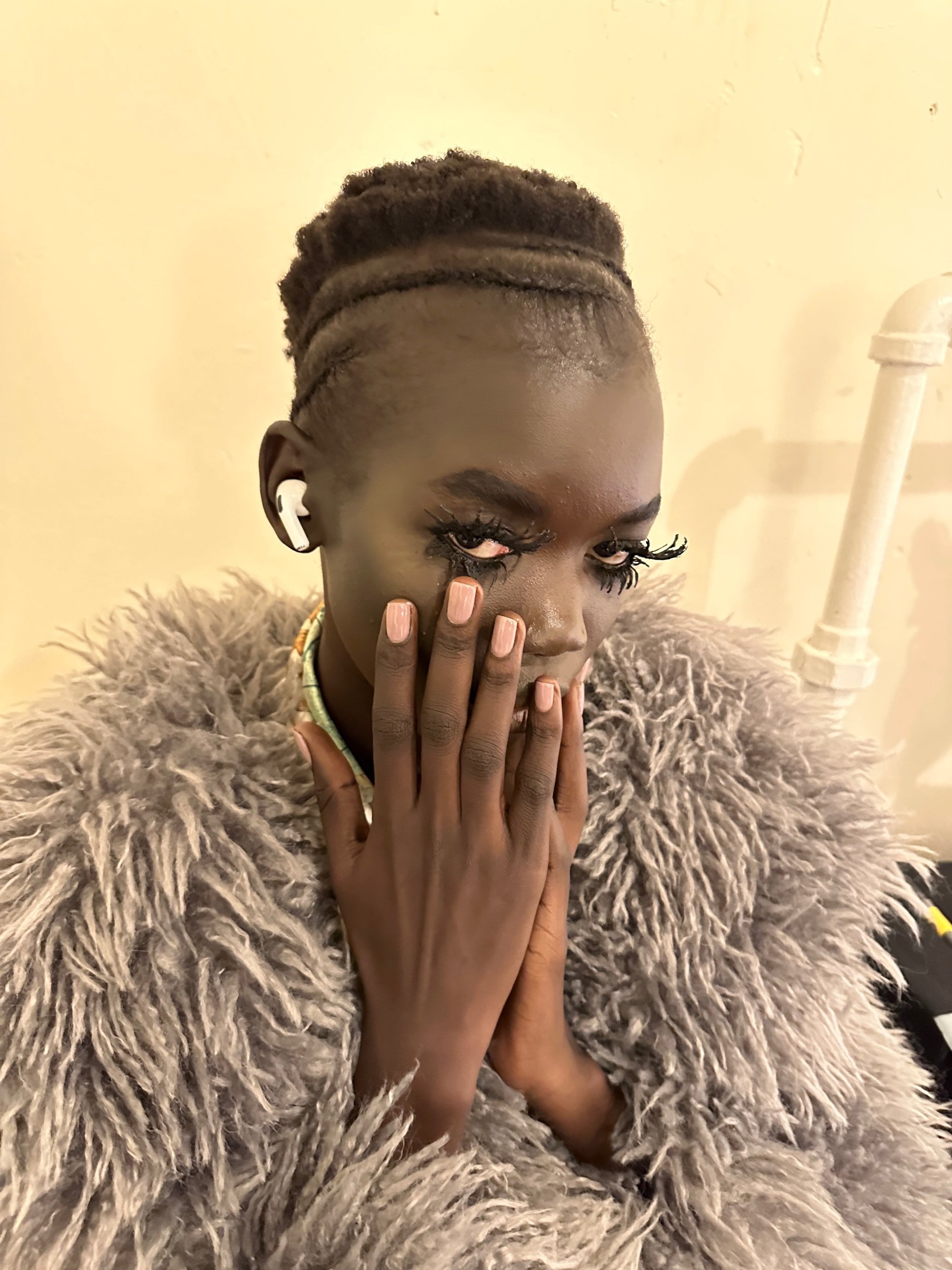 Glossy Neutral Nails For Marc Jacobs Fall 2024 Runway