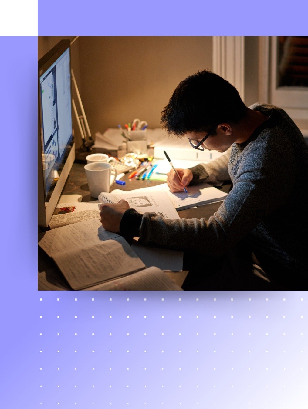 Exam season survival guide 📚

Is it possible to survive exam season and still have time to think about the planet?? It's not as hard as you think (and you'll probably be doing a lot of these swaps already).

Our top tips: stick to digital, print onl