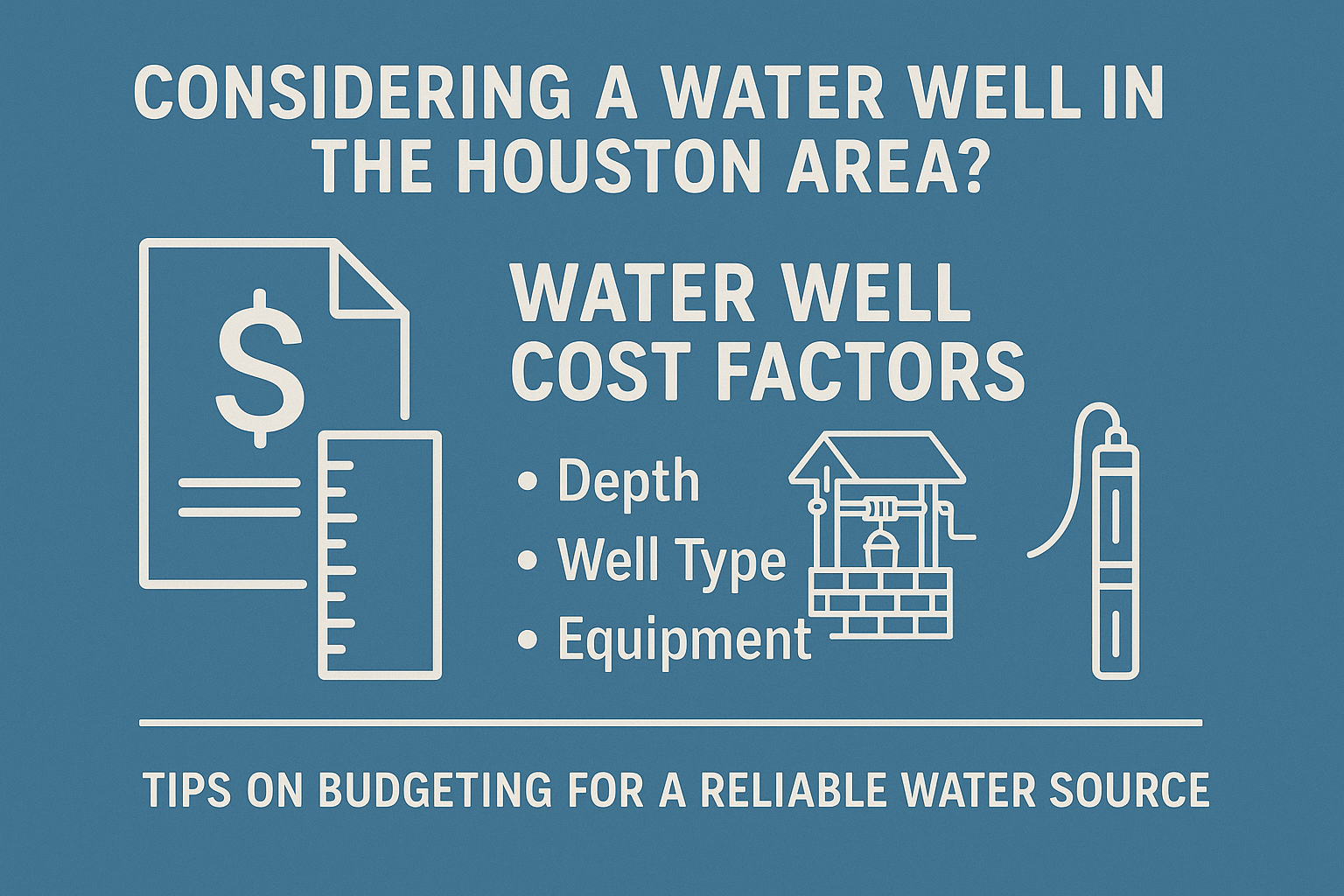 How Much Does a Water Well Cost in the Houston Area?