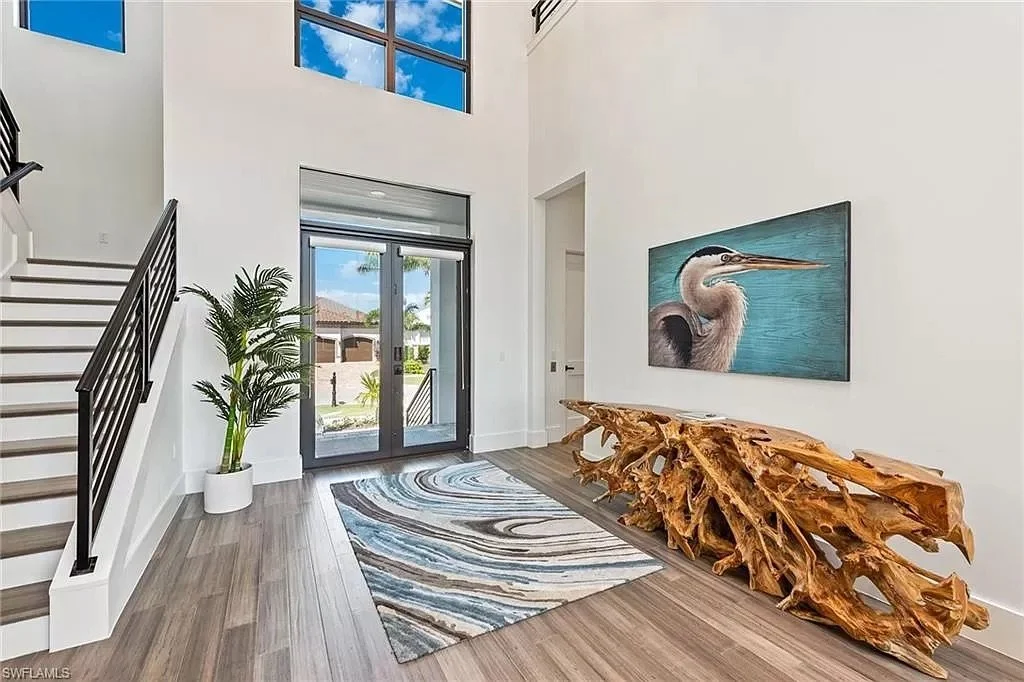 Custom home entrance in Naples FL by Alexander2 Construction