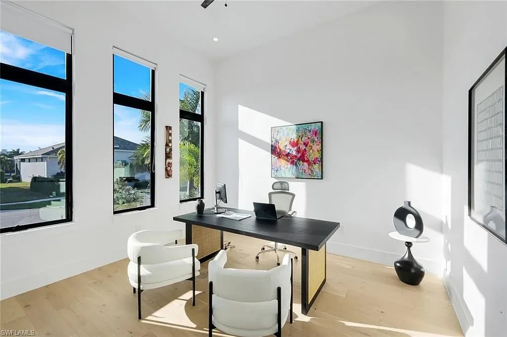 Luxury home office design in Tampa FL custom home