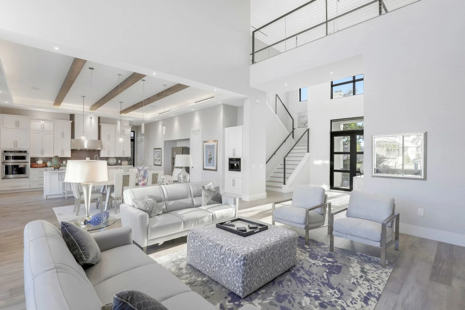 Living room in custom home Fort Myers FL by Alexander2 Construction