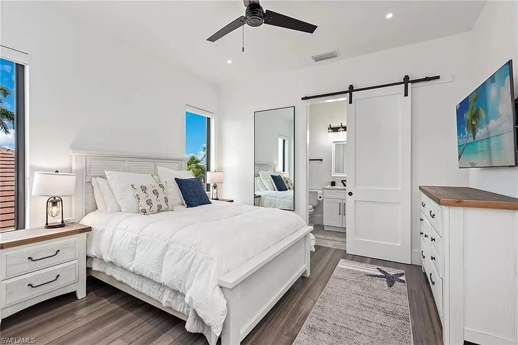 Guest bedroom in custom built home Tampa FL