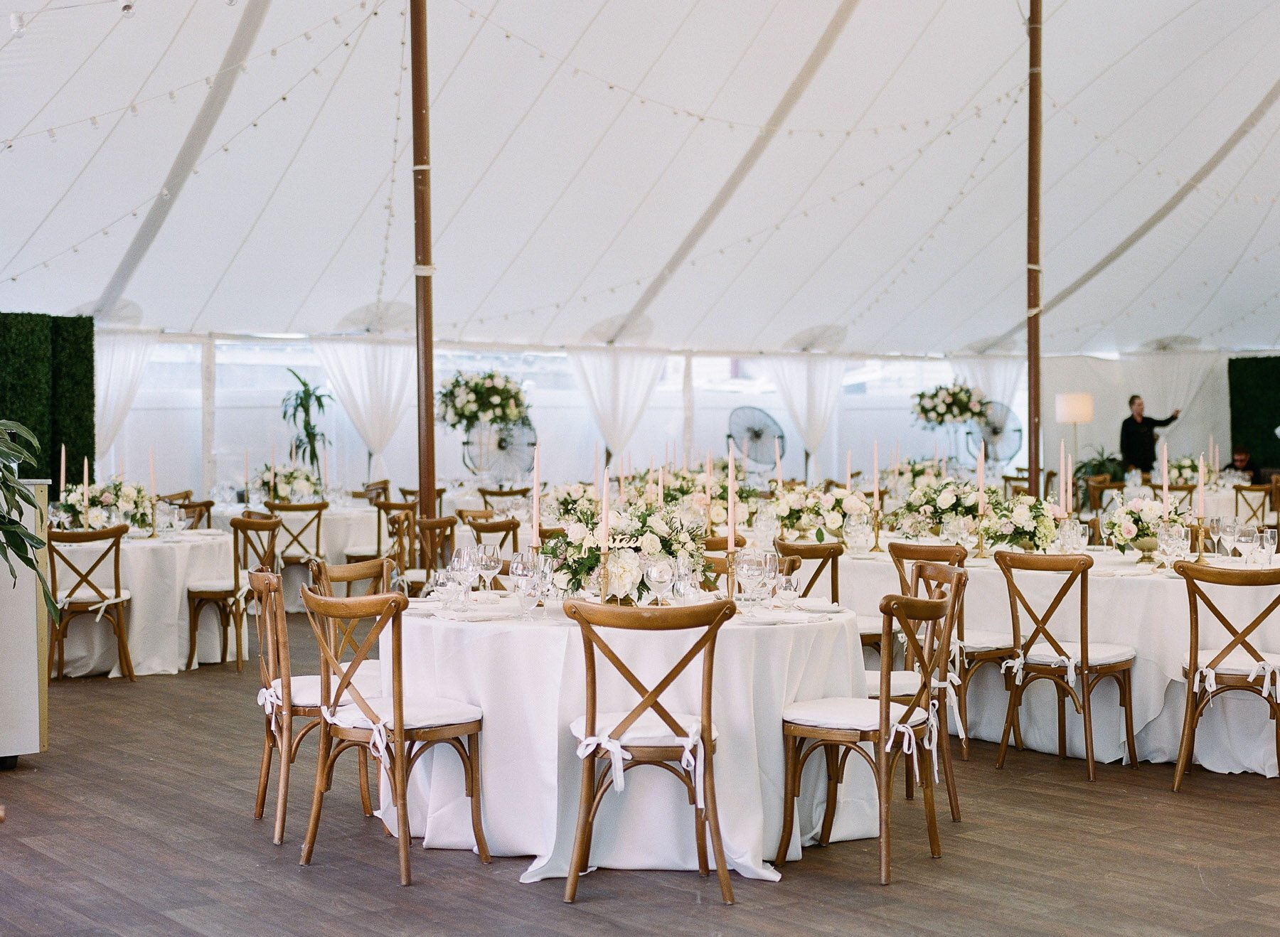 Tent for wedding at Adelphi Hotel