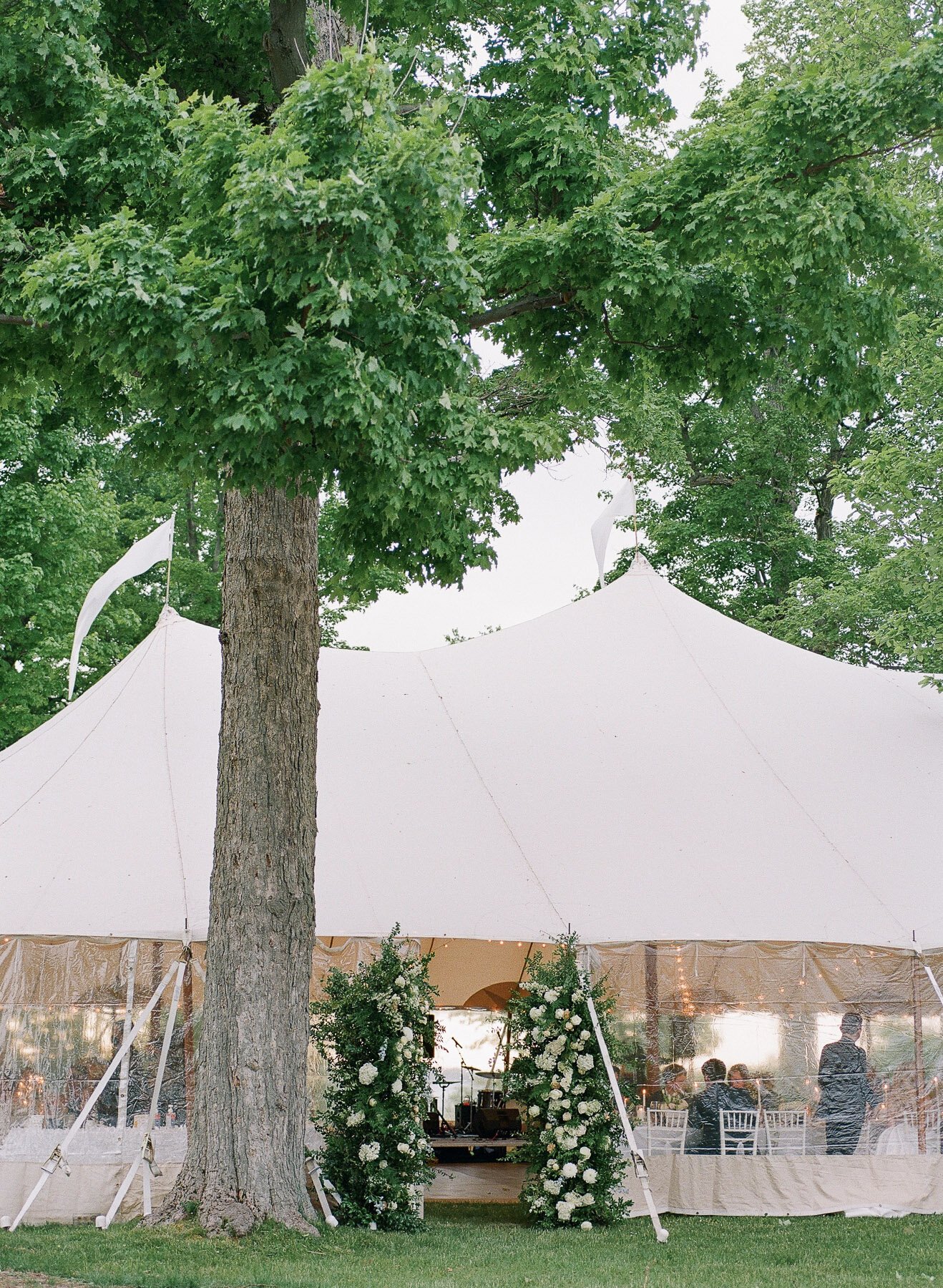 Belltower Park Wedding Chautauqua Institution Wedding in New York with EVL Events and Heirloom Soul Floral Design 