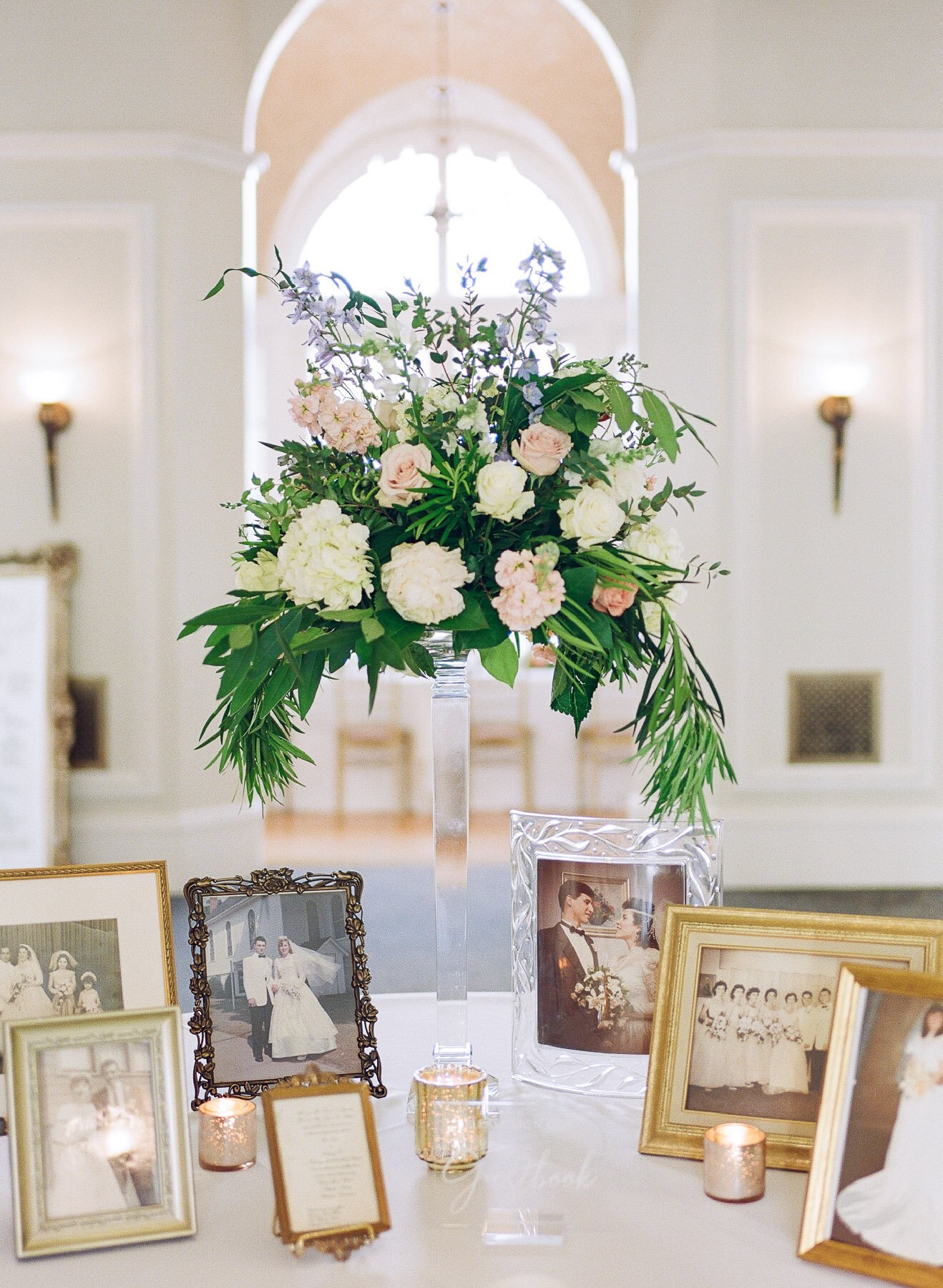 Wadsworth mansion wedding reception photos with Just for You Floral Design