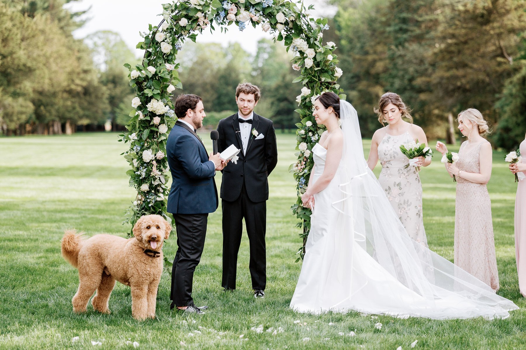 Wadsworth Mansion Wedding with Wildflower Events &amp; Design featuring Carolina Herrera Wedding Gown