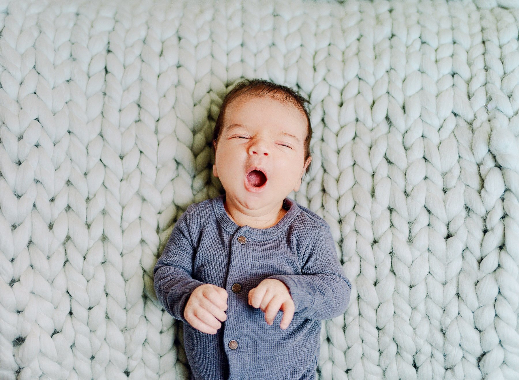 baby yawning NYC and NY newborn photography