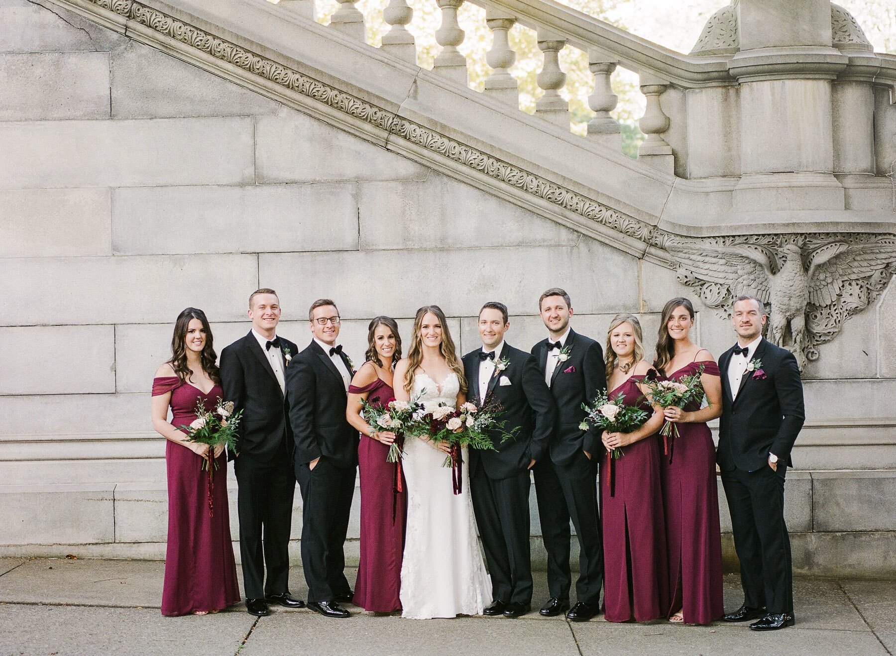 Bridal Party at Albany Capitol Wedding Photographer