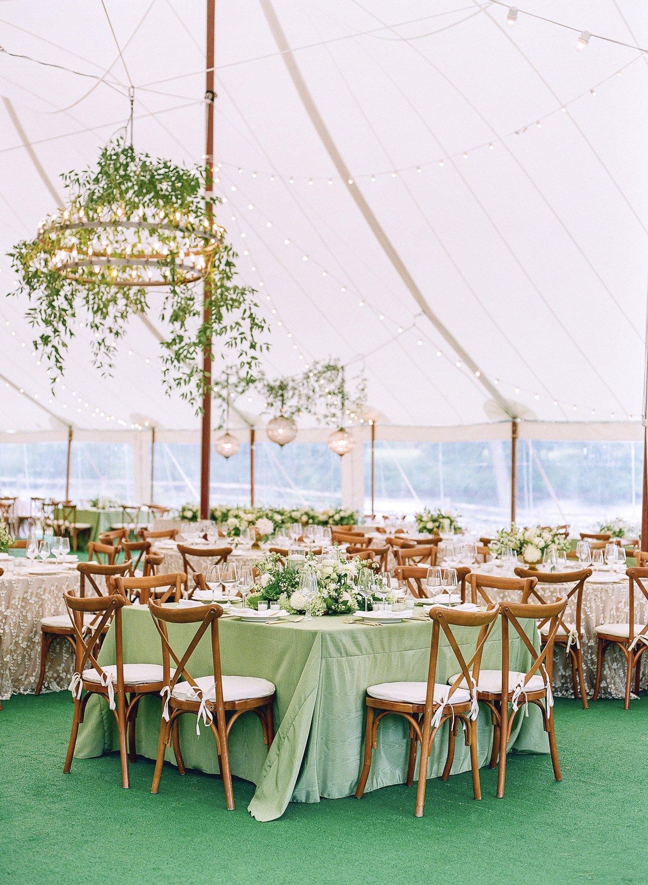 Incredible tent decor Private island wedding in upstate ny