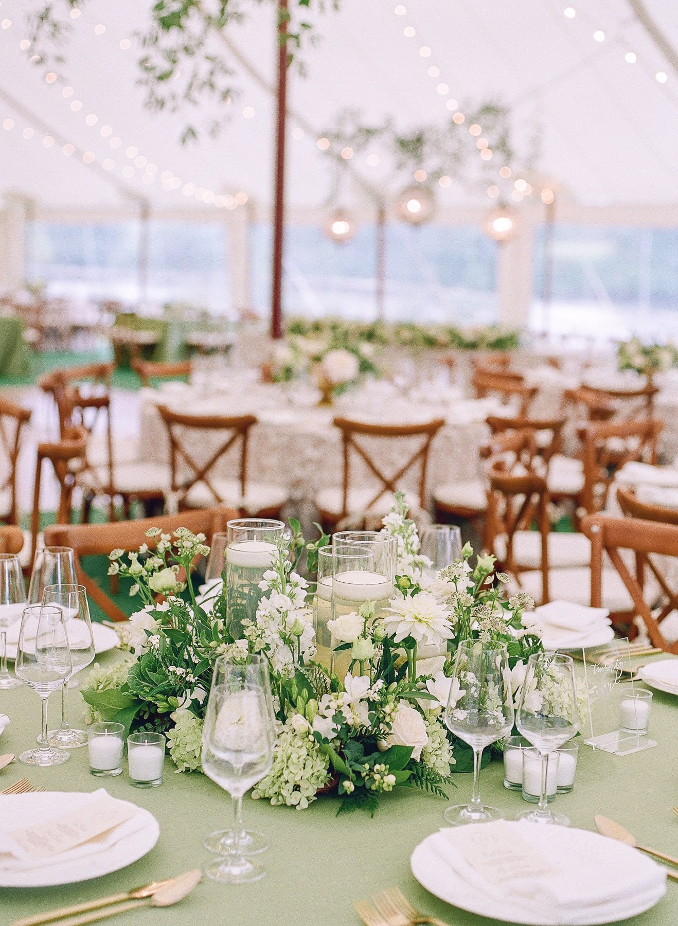Christine wheat and renaissance floral design Private island wedding in upstate ny