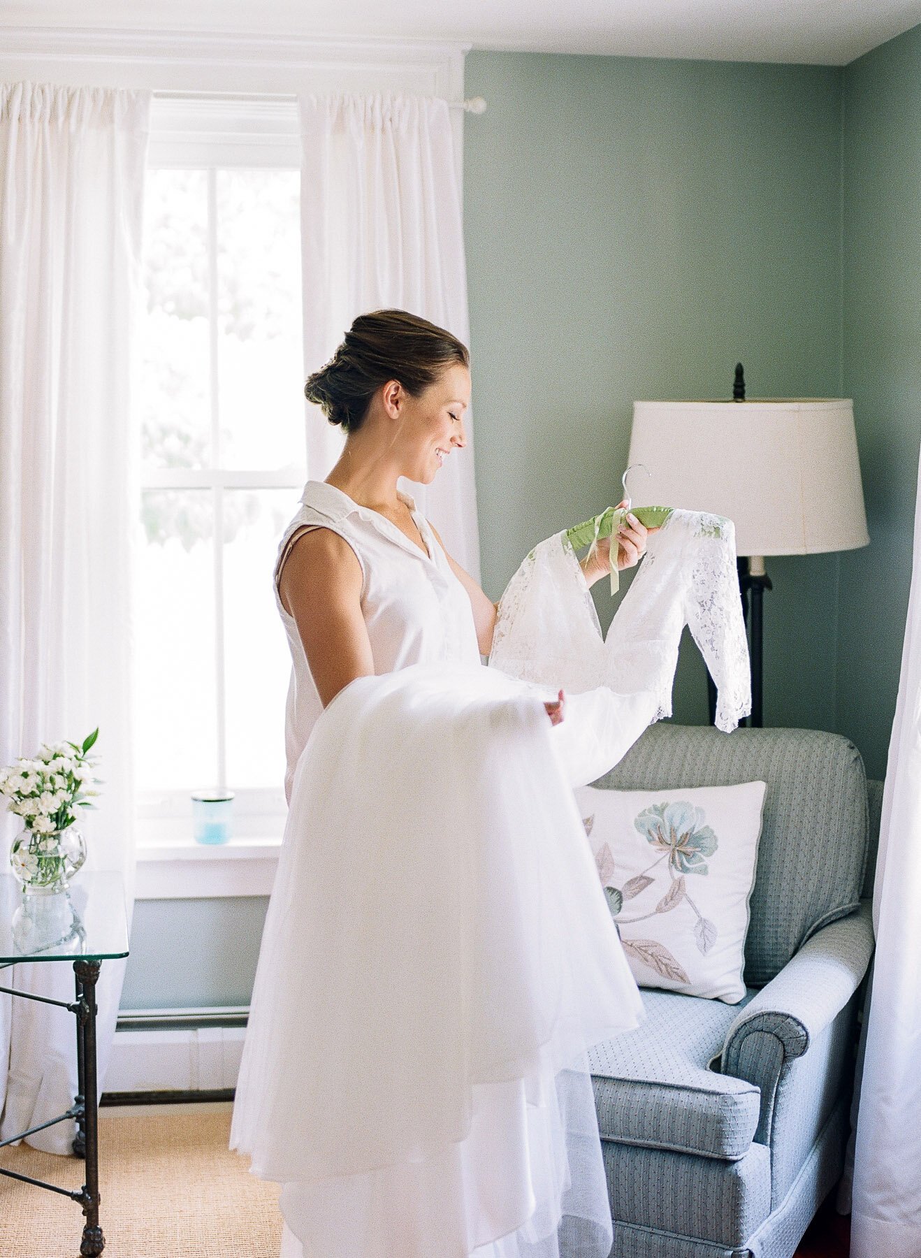 bride and wedding dress