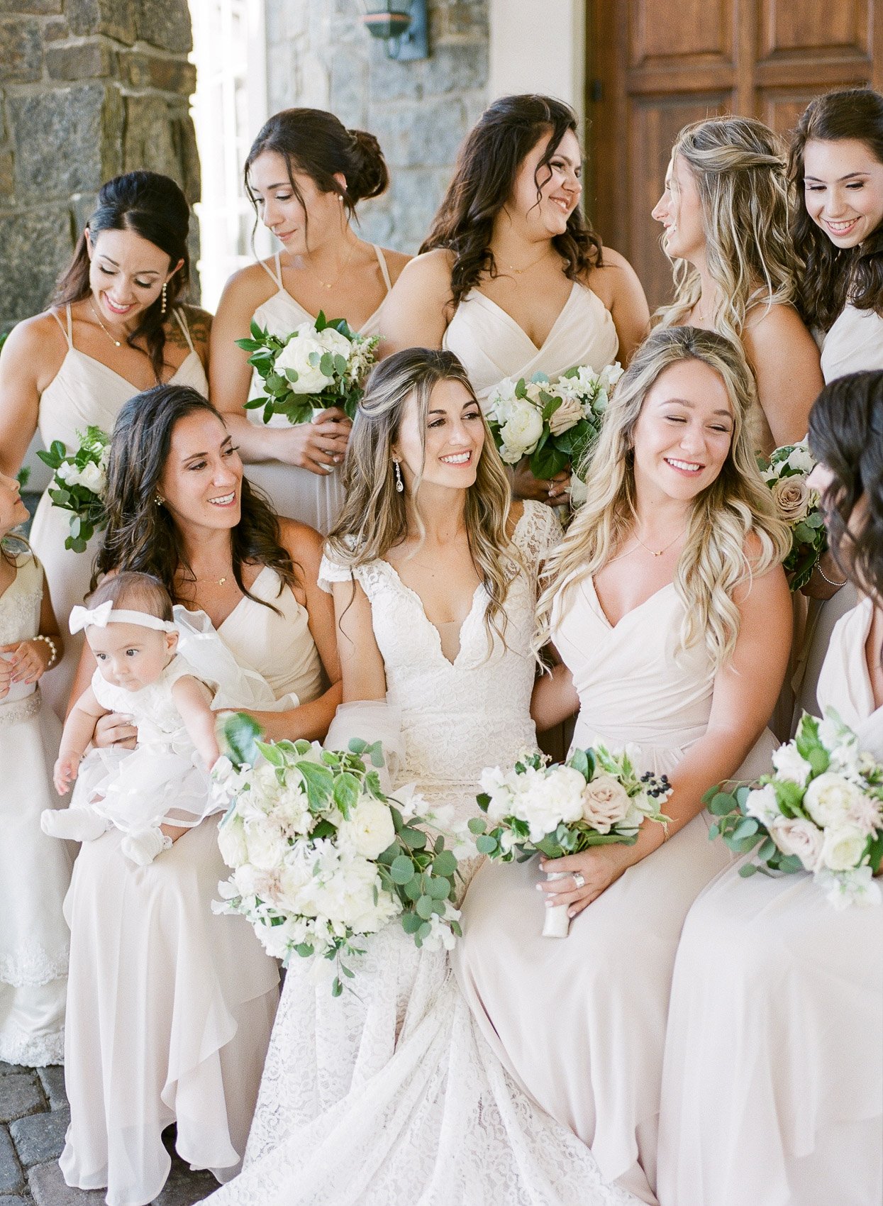 Must have wedding day photo with bridesmaids