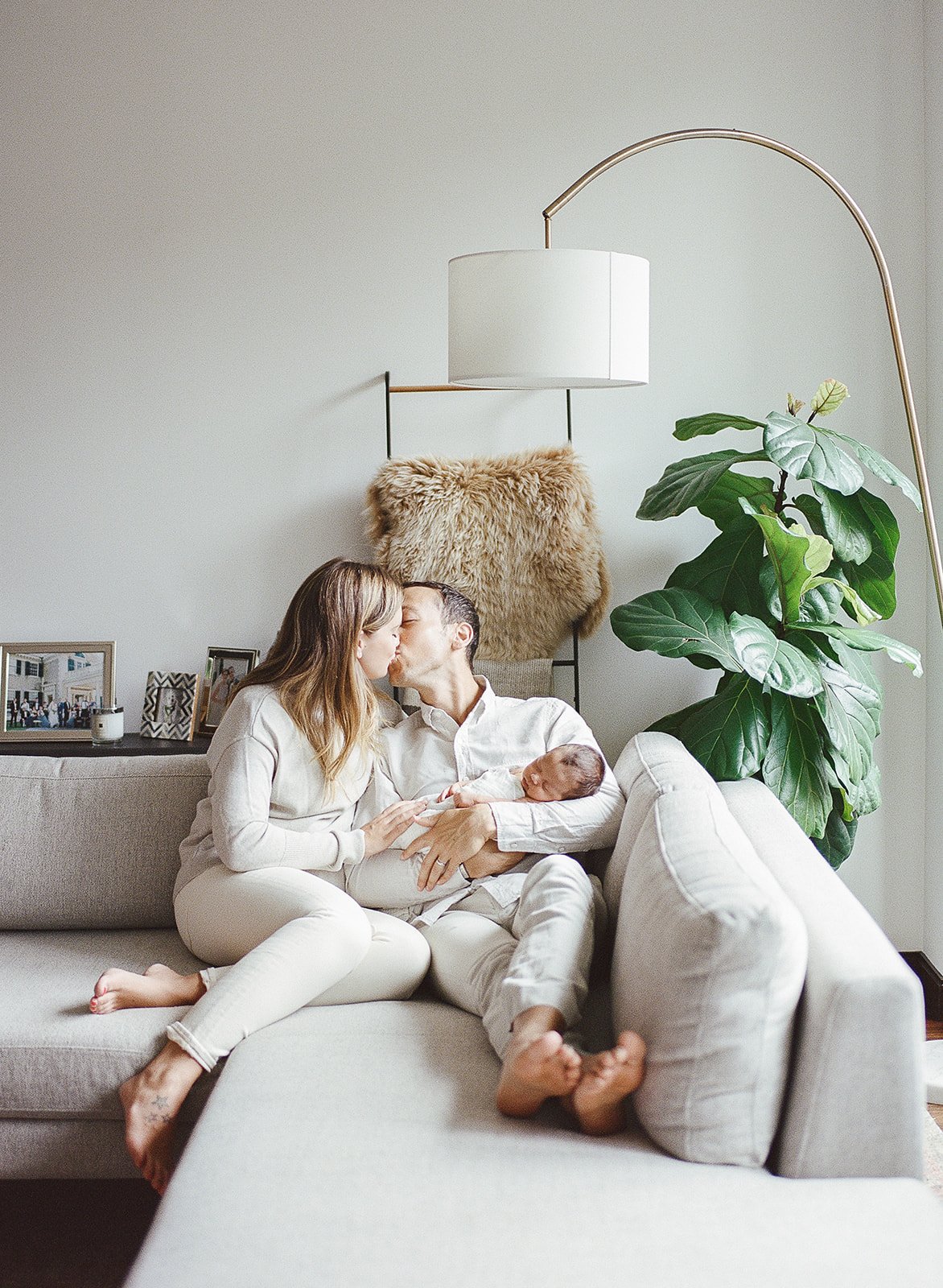 NYC Newborn Photographer with West Elm Style