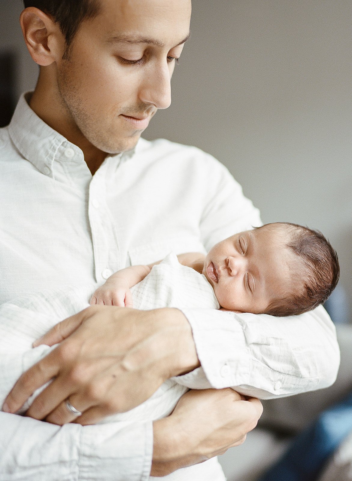 Father and Baby NYC Newborn Photographer