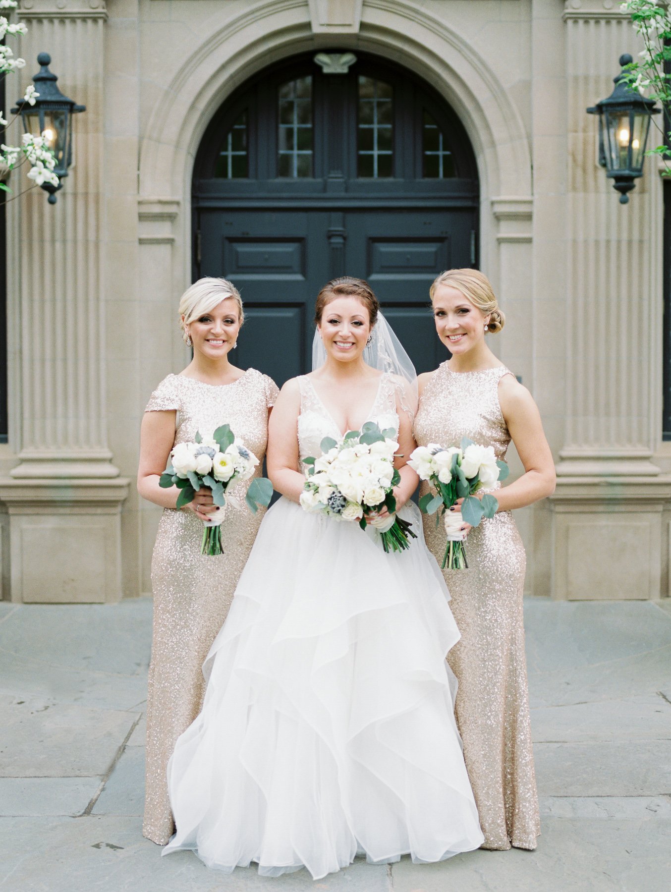 Bridesmaids in Sequin at Natirar Mansion