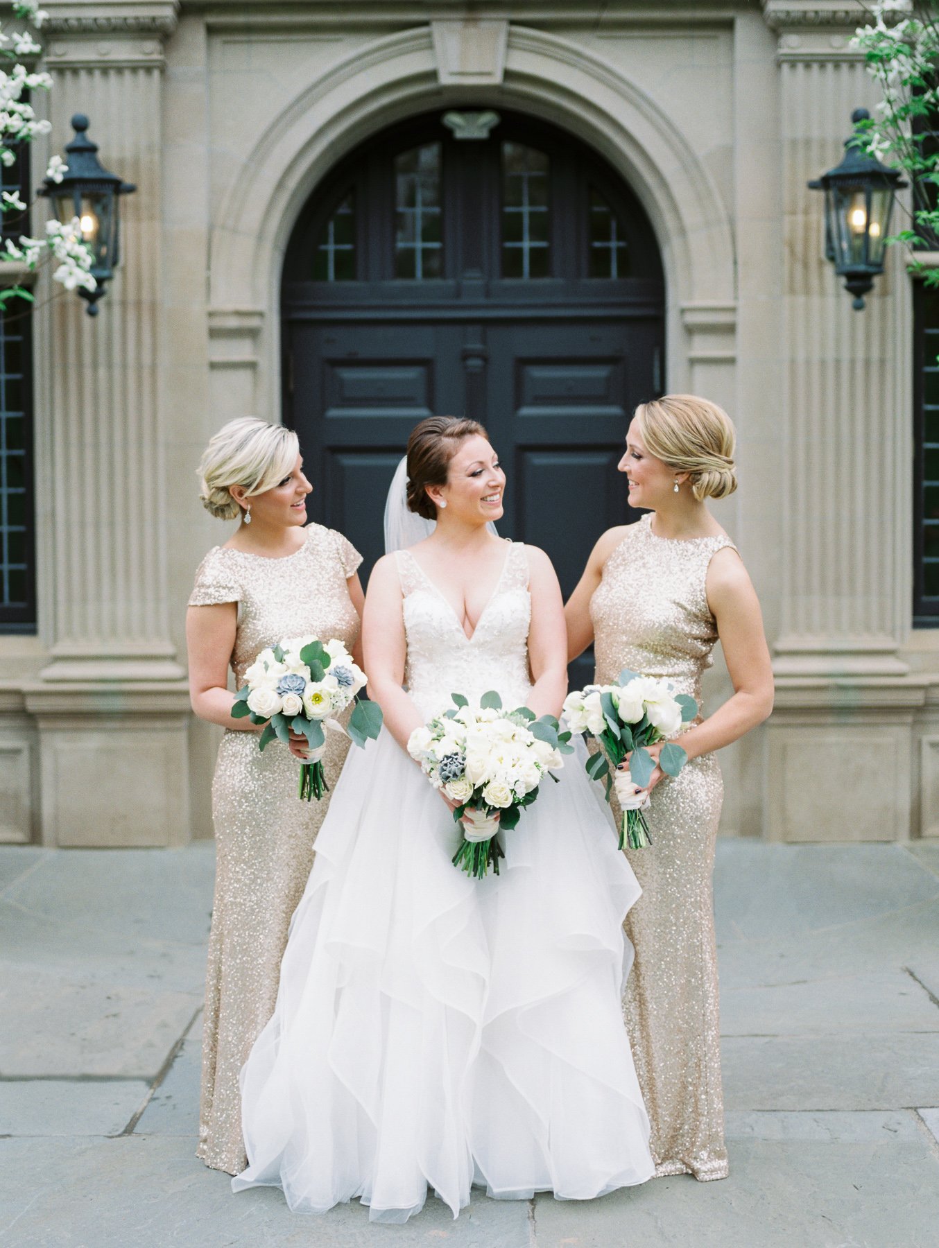 Bridal Party with Sequin Dresses