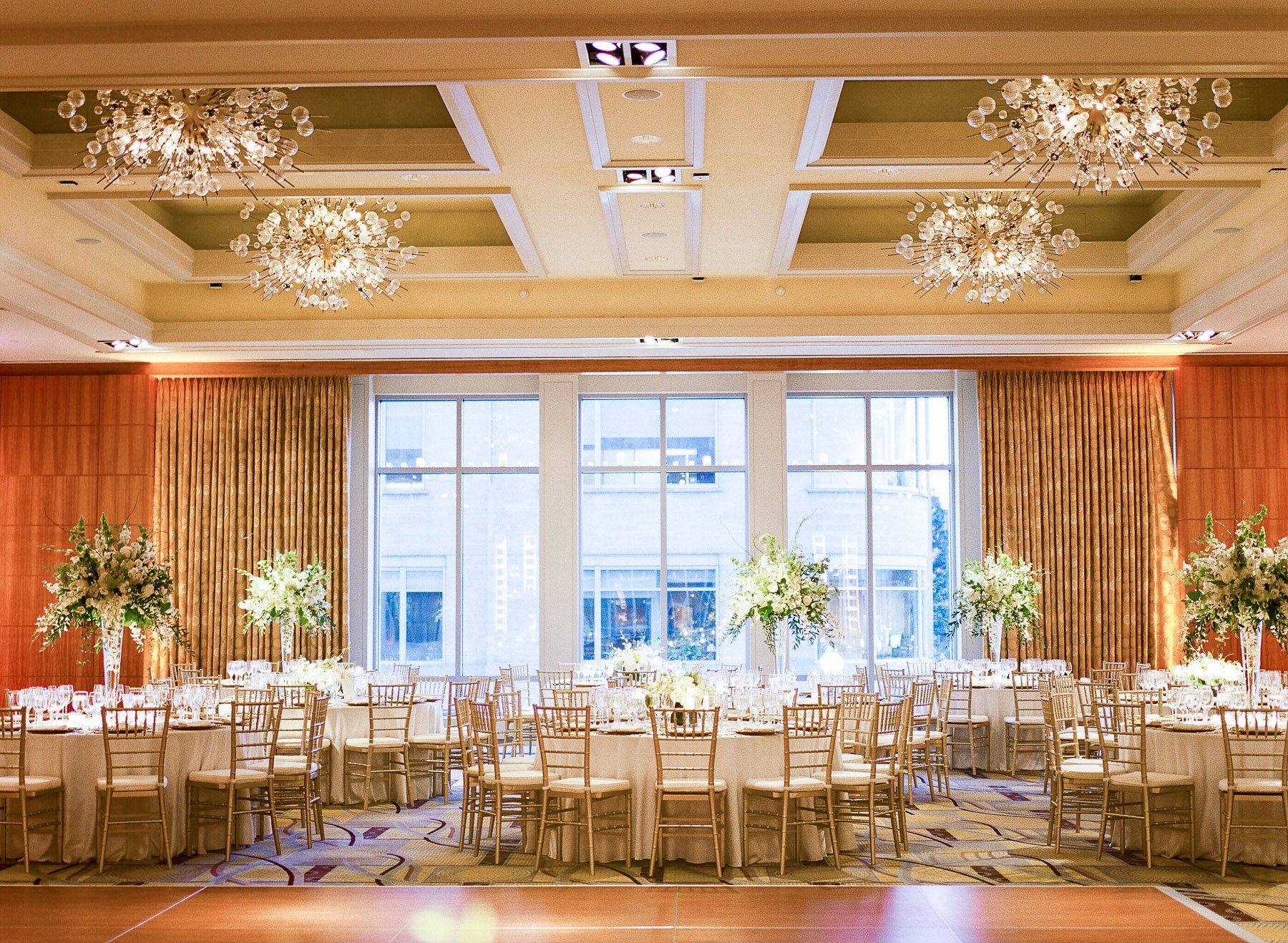 Beautiful ballroom at Mandarin Oriental in Boston 