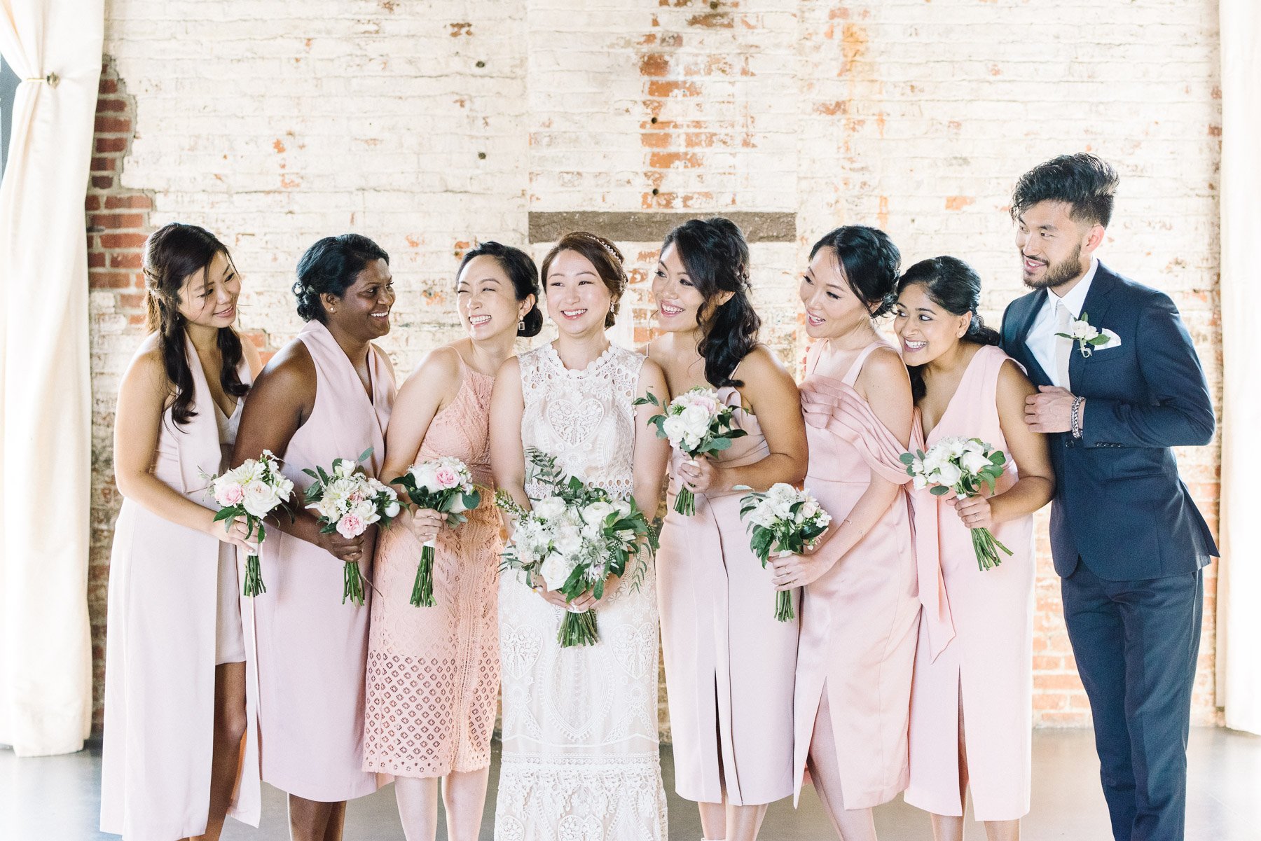 Bride with Bridesmaids and Bridesman