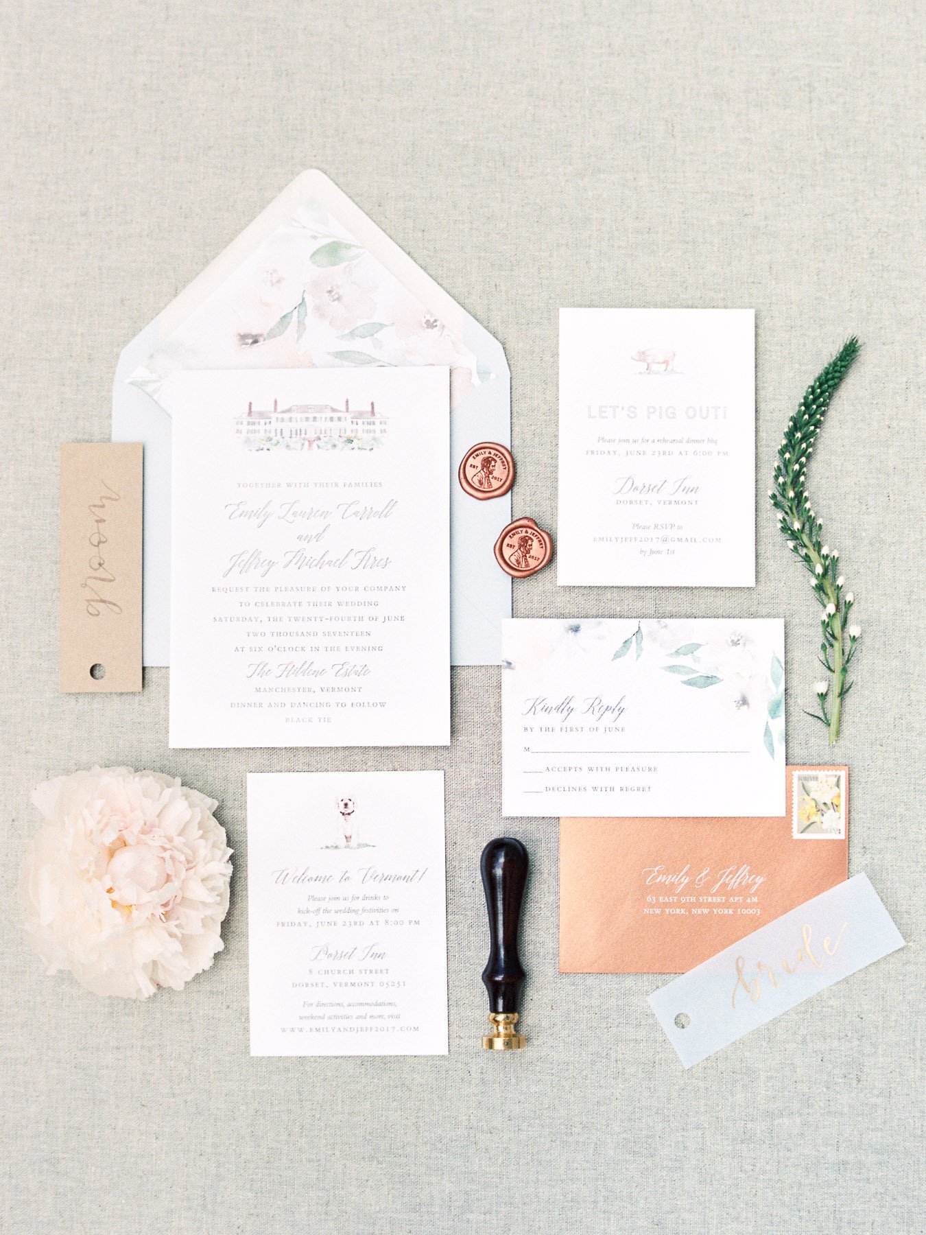 Wedding Invitation Suite by Tie That Binds