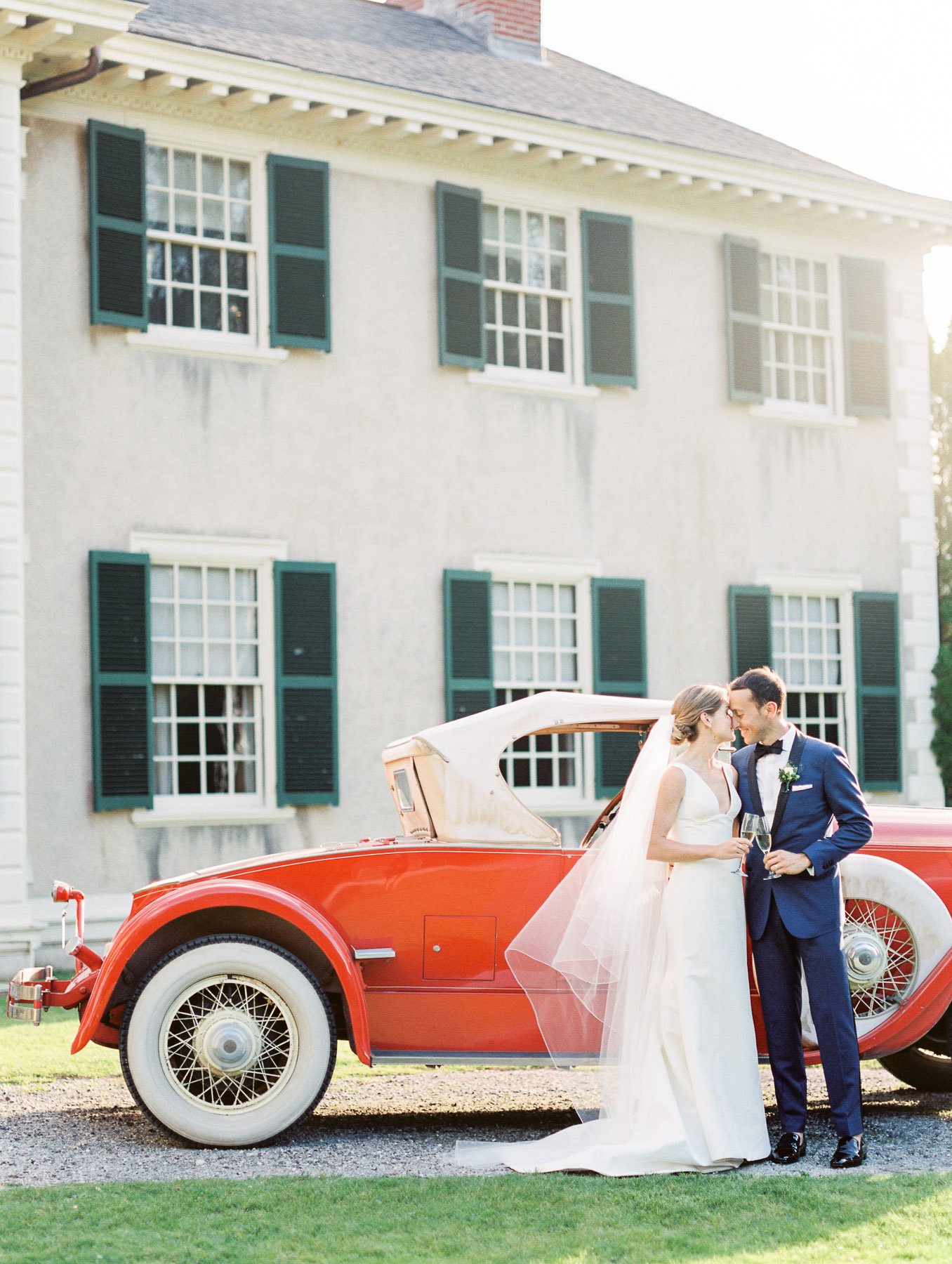 Manchester Vermont Wedding Hildene Estate Vintage Car