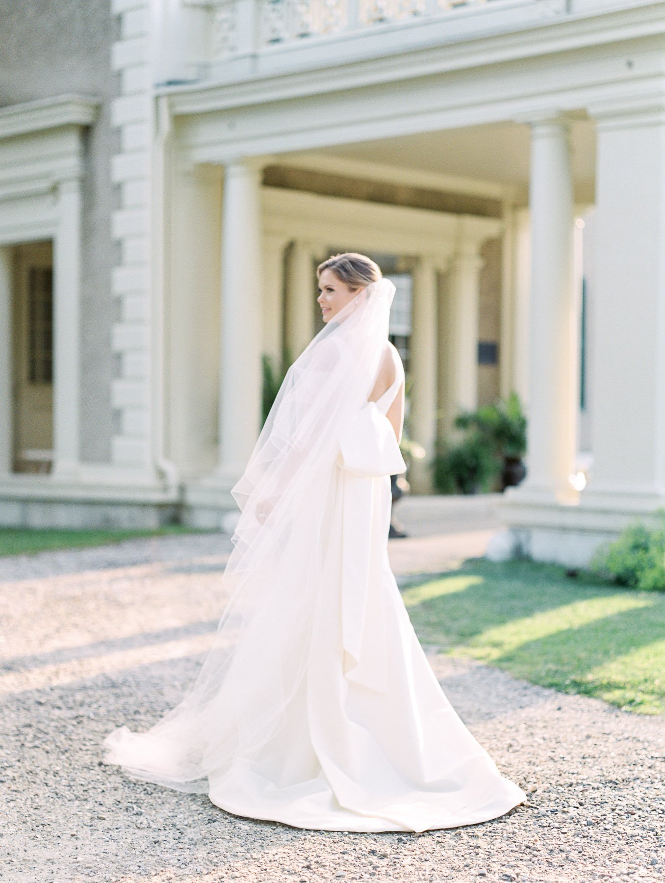 Manchester Vermont Wedding Bride Wearing Carolina Herrera