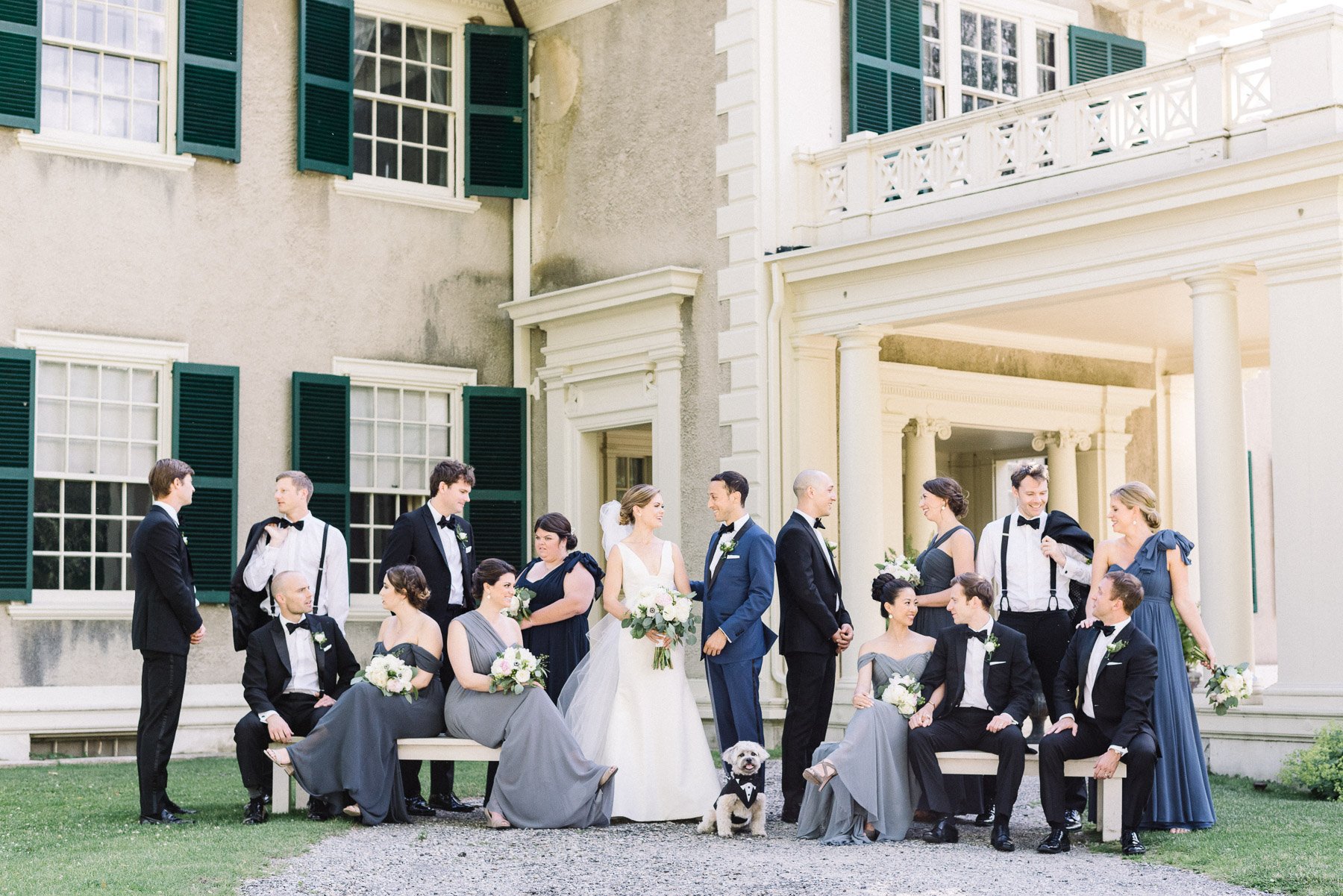 Manchester Vermont Wedding Bridal Party at Lincoln Family Home