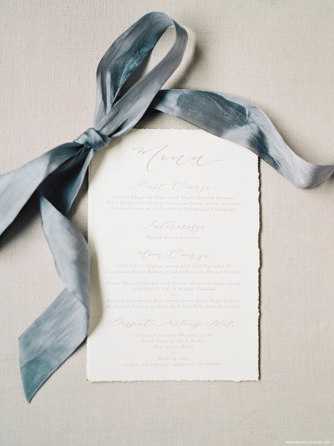 NY Wedding Photographer with Linen and Leaf Invitations