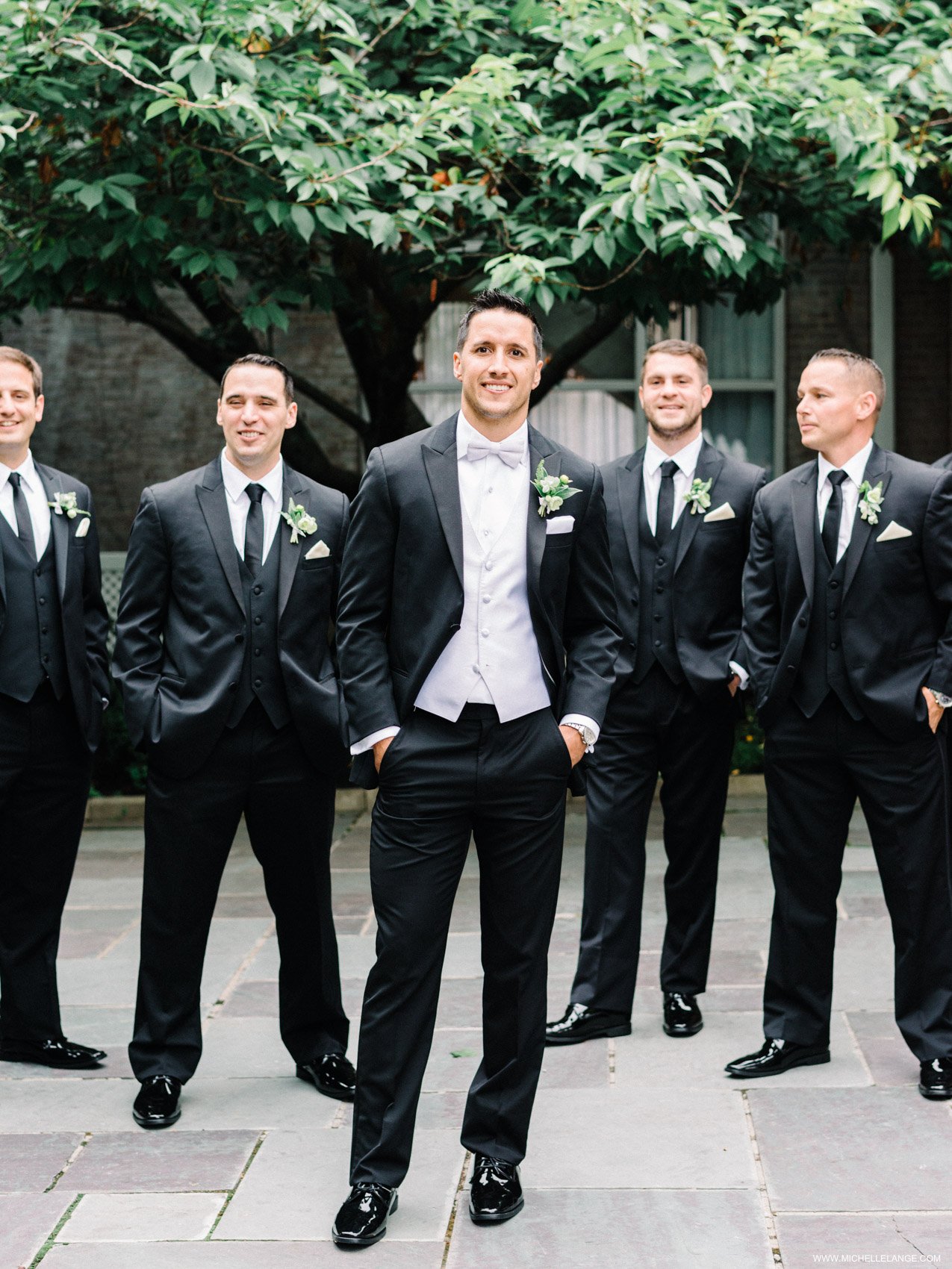 NY Wedding Photographer with Groomsmen at The Carltun