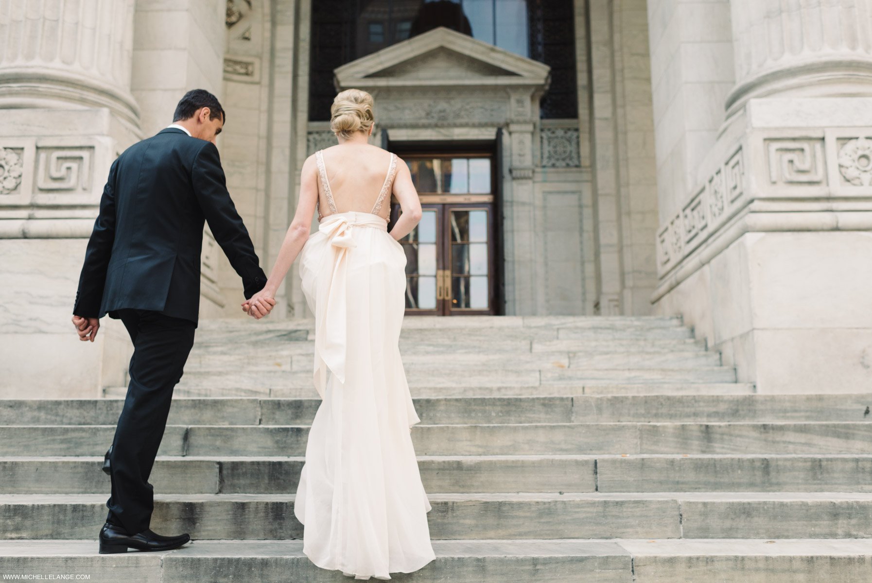 New York City New York Public Library Wedding