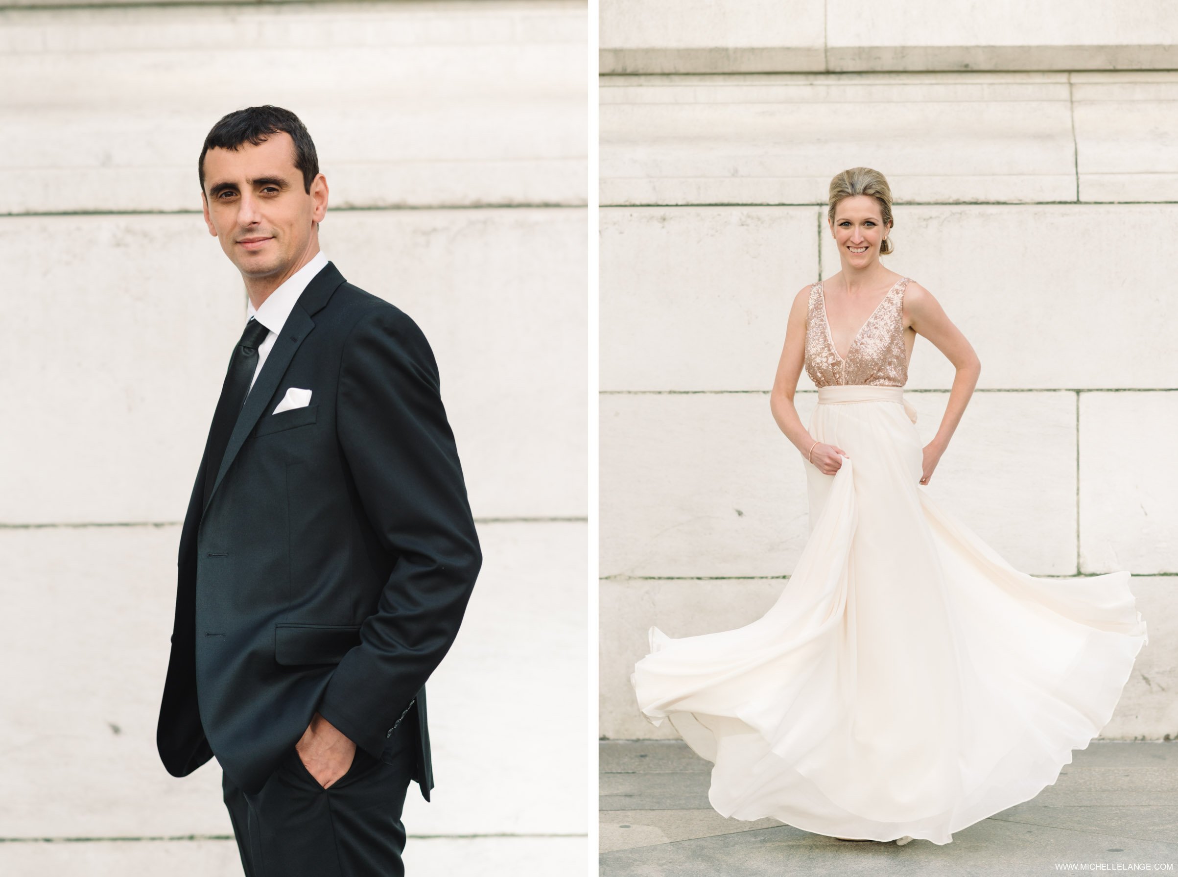 New York City New York Public Library Wedding