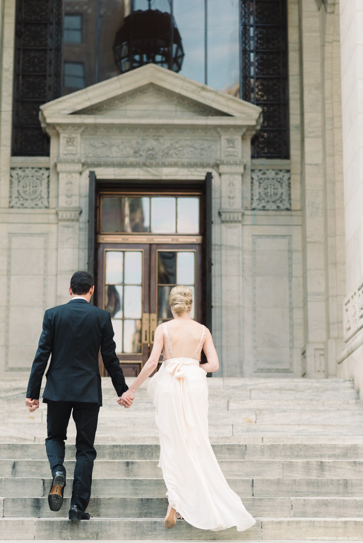 New York City New York Public Library Wedding