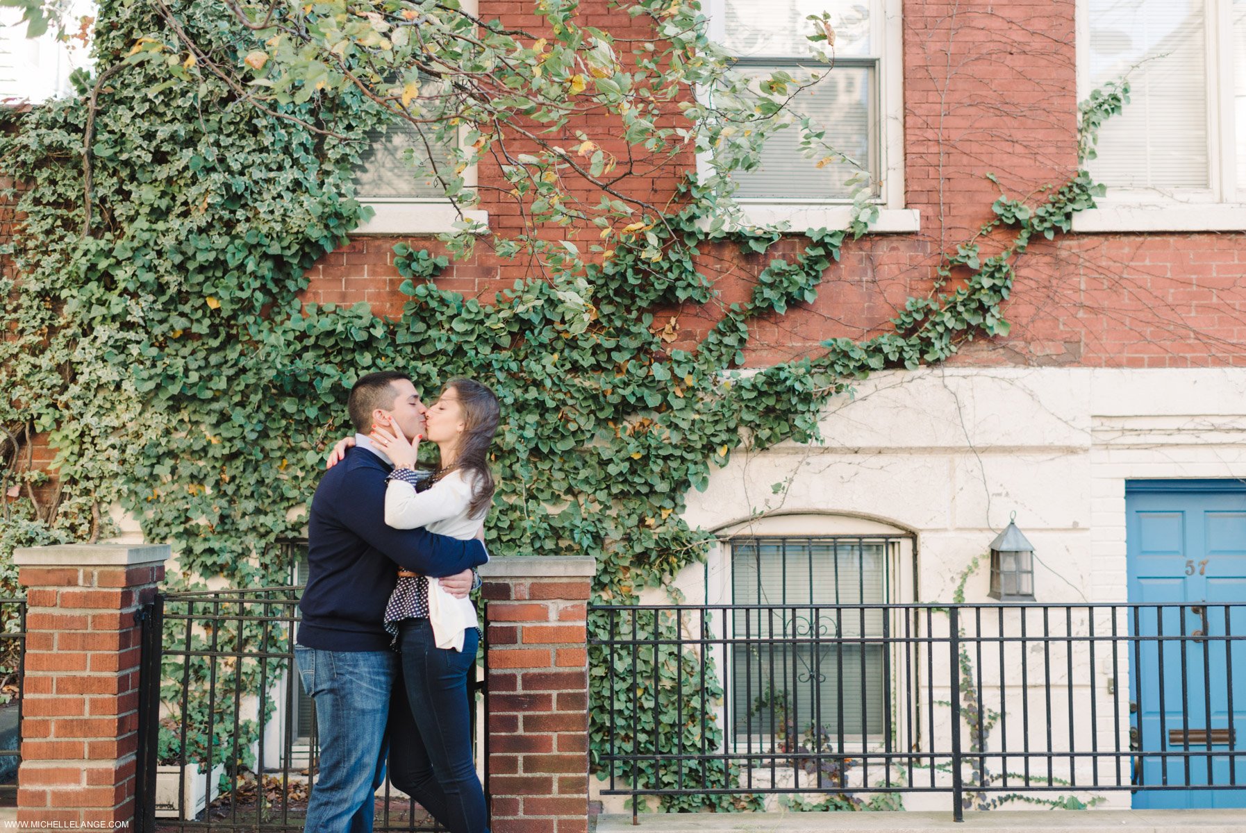 Hoboken Waterfront Fall Engagement