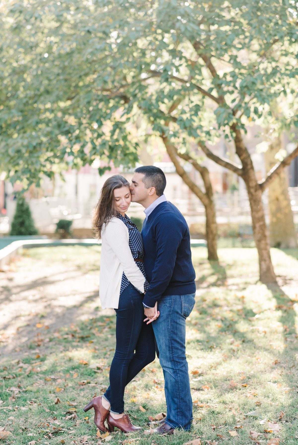 Hoboken Waterfront Fall Engagement