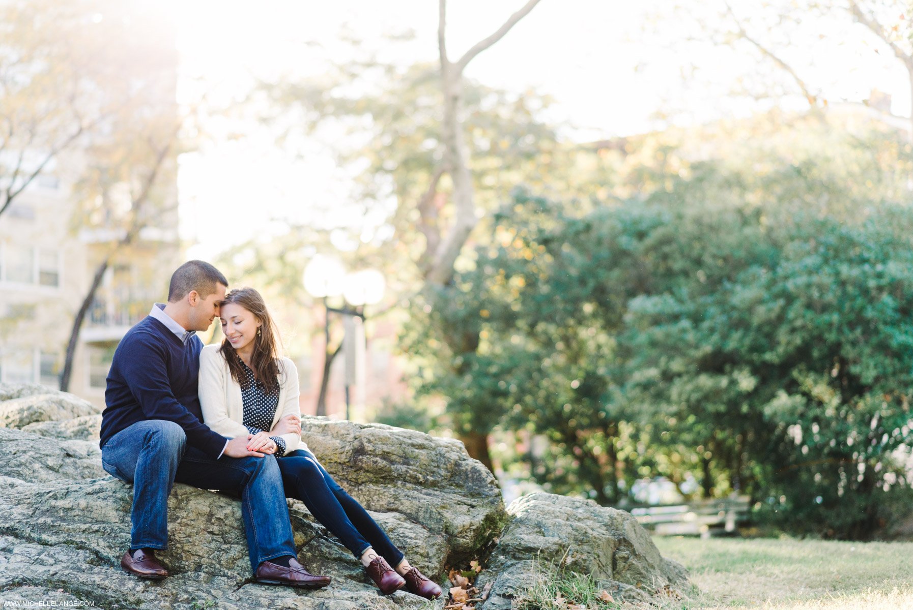 Hoboken Waterfront Fall Engagement