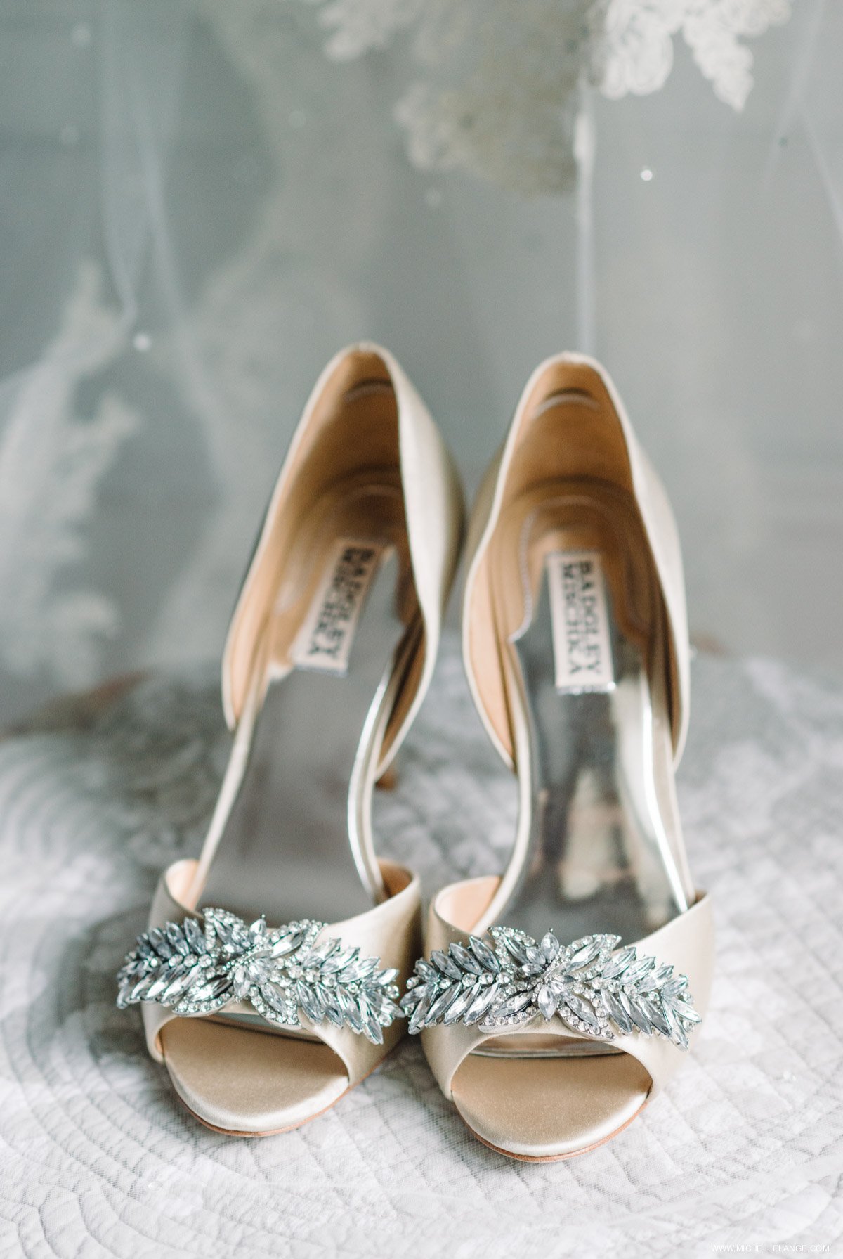 Badgley Mischka Shoes Riverhouse at Rumson Country Club Wedding 