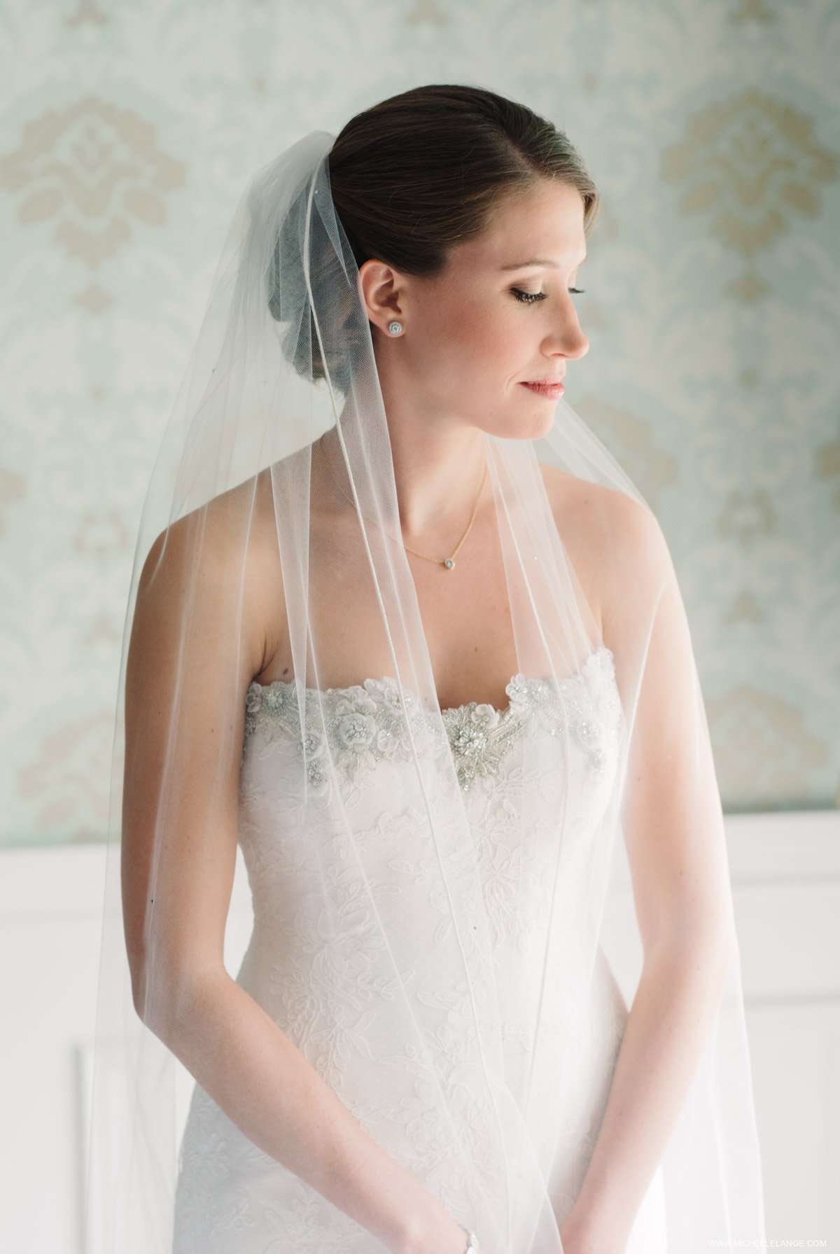 Bride Getting Ready Riverhouse at Rumson Country Club Wedding 