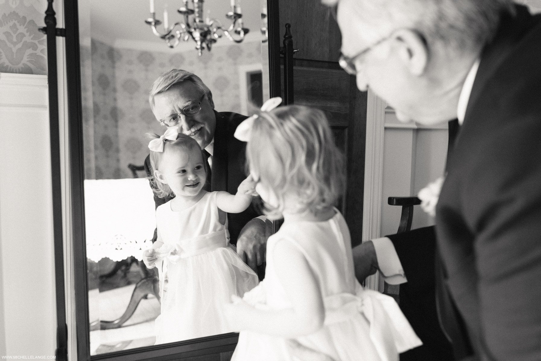 Flower Girl and Grandfather Riverhouse at Rumson Country Club Wedding 