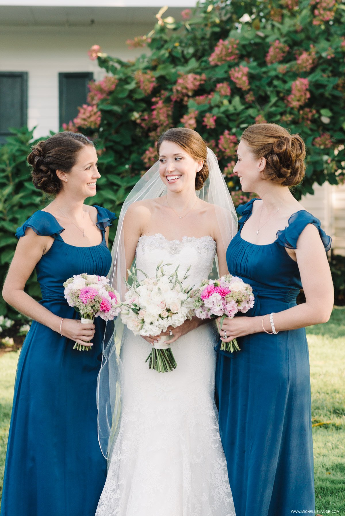 Navy Bridesmaids Riverhouse at Rumson Country Club Wedding 