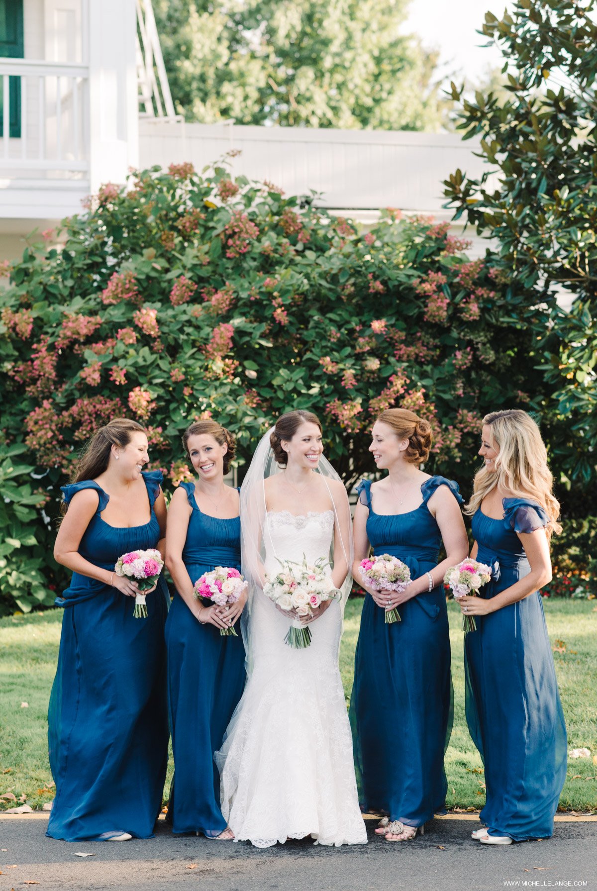Navy Bridesmaid Dresses Riverhouse at Rumson Country Club Wedding 