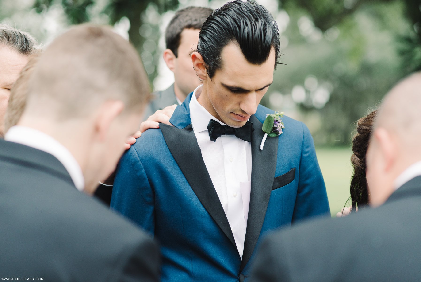 Prayer Circle Charleston Runnymede Plantation Wedding